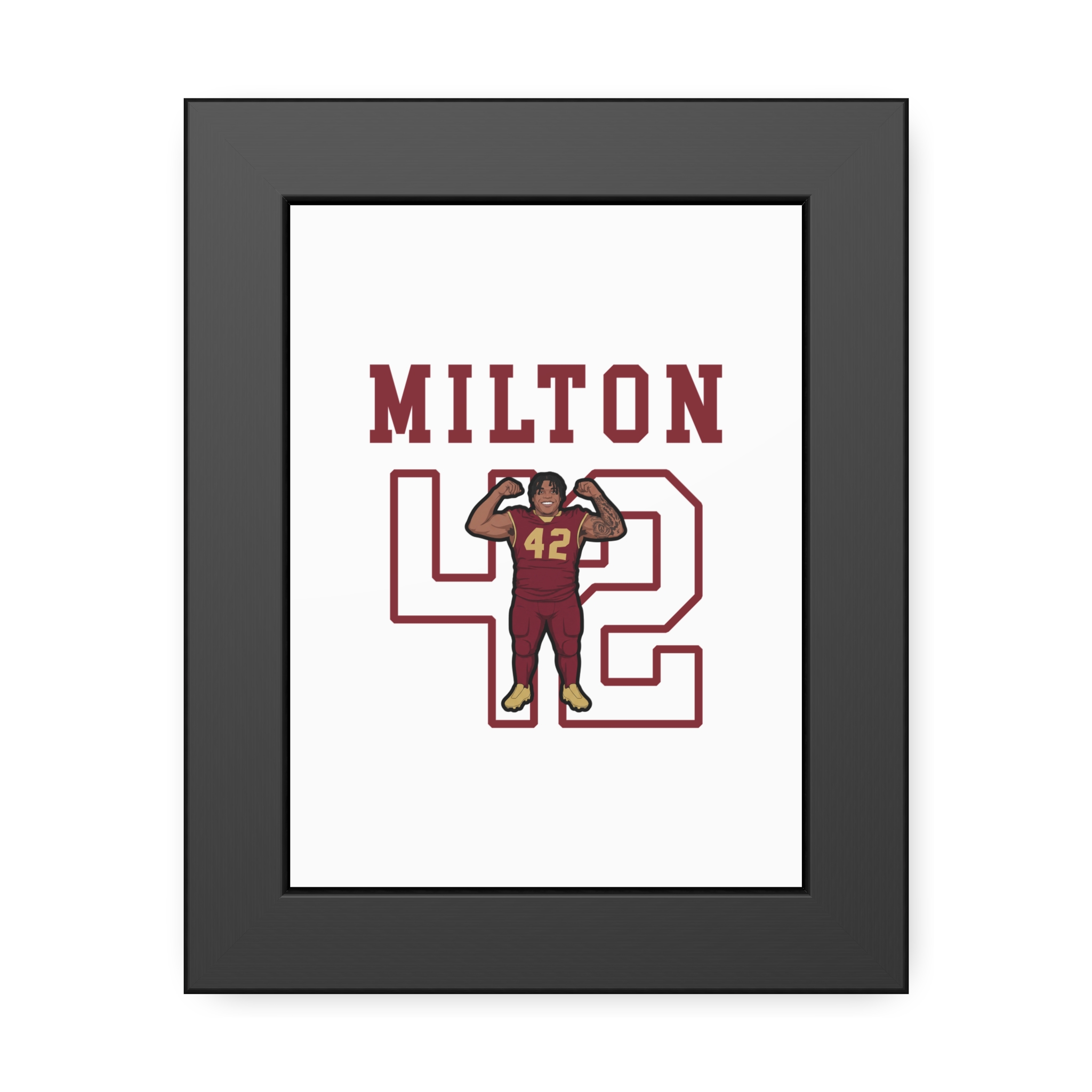Framed Poster — character_shirsey in Black