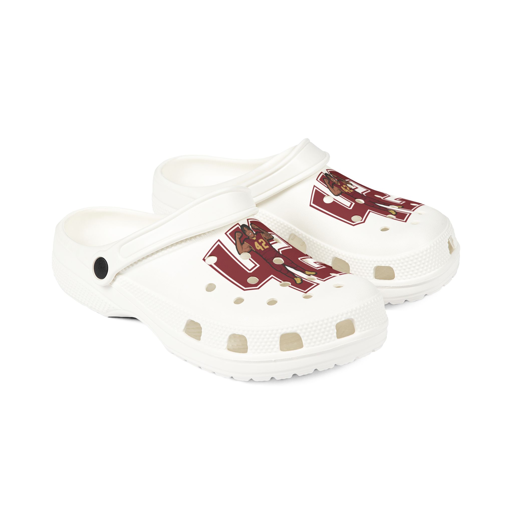 Rubber Clogs — character_number in White