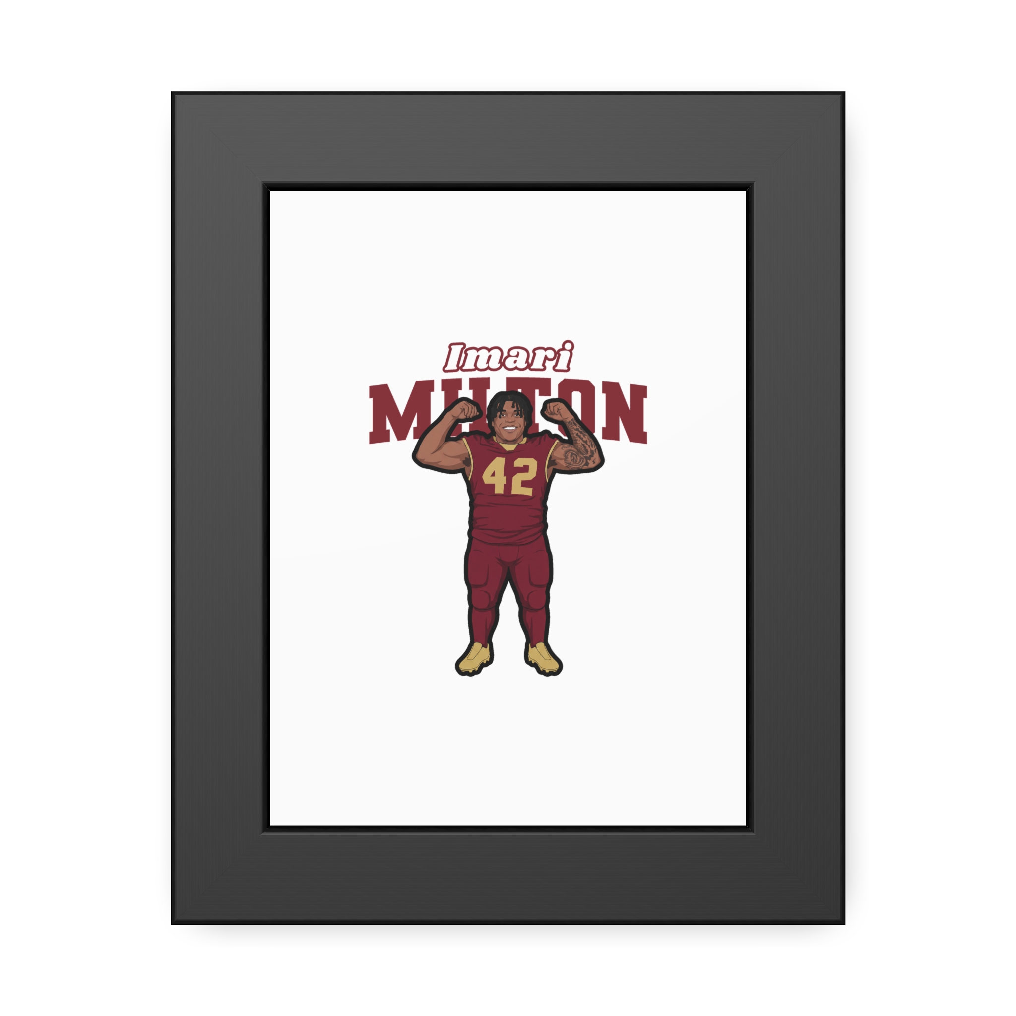 Framed Poster — character_name_arch in Black