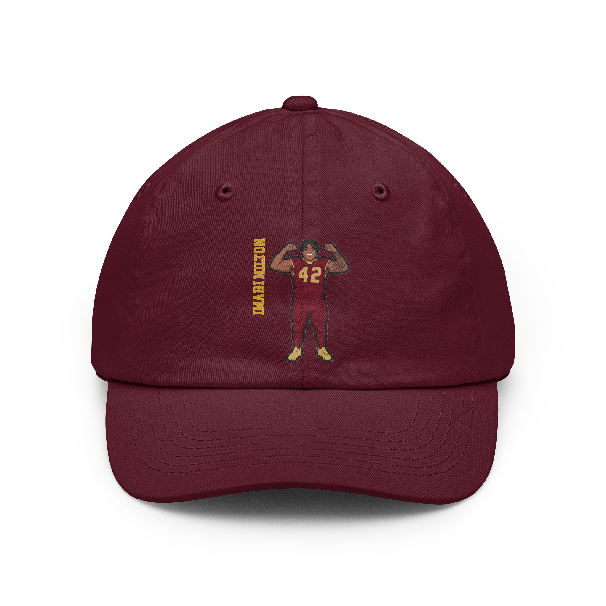 Classic Cap — character_name_vertical in Maroon