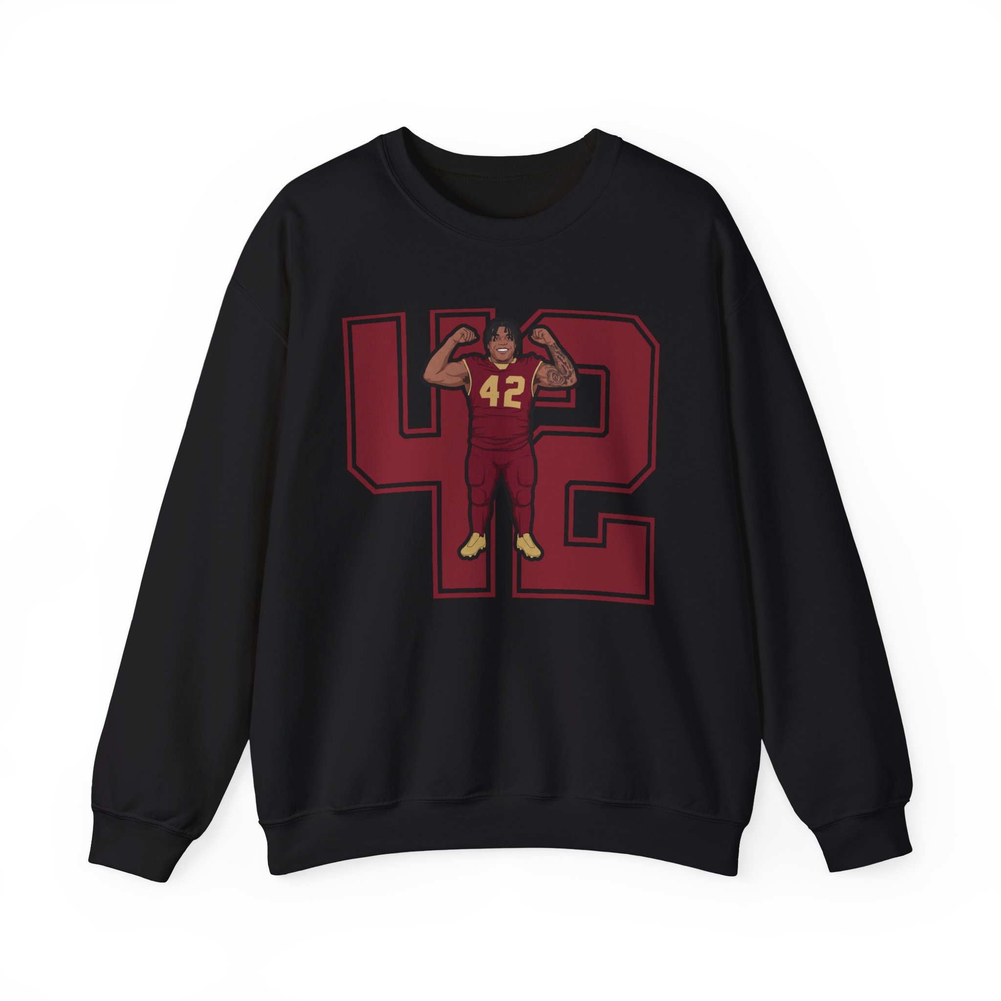 Crewneck Sweatshirt — character_number in Black