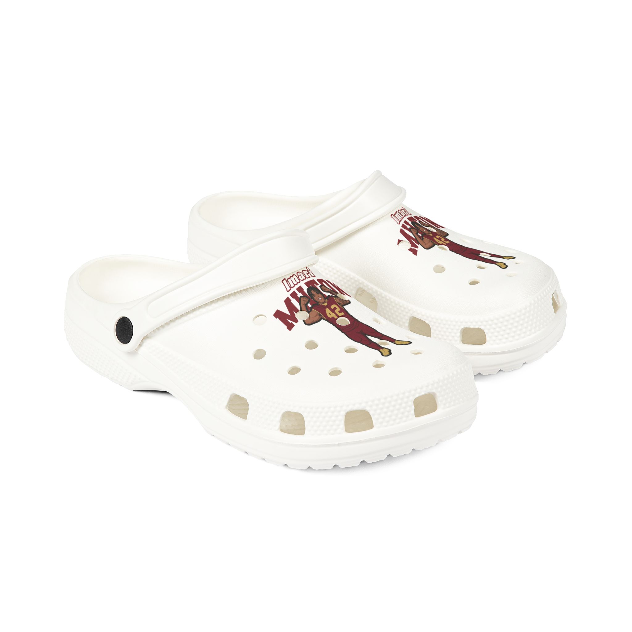 Rubber Clogs — character_name_arch in White