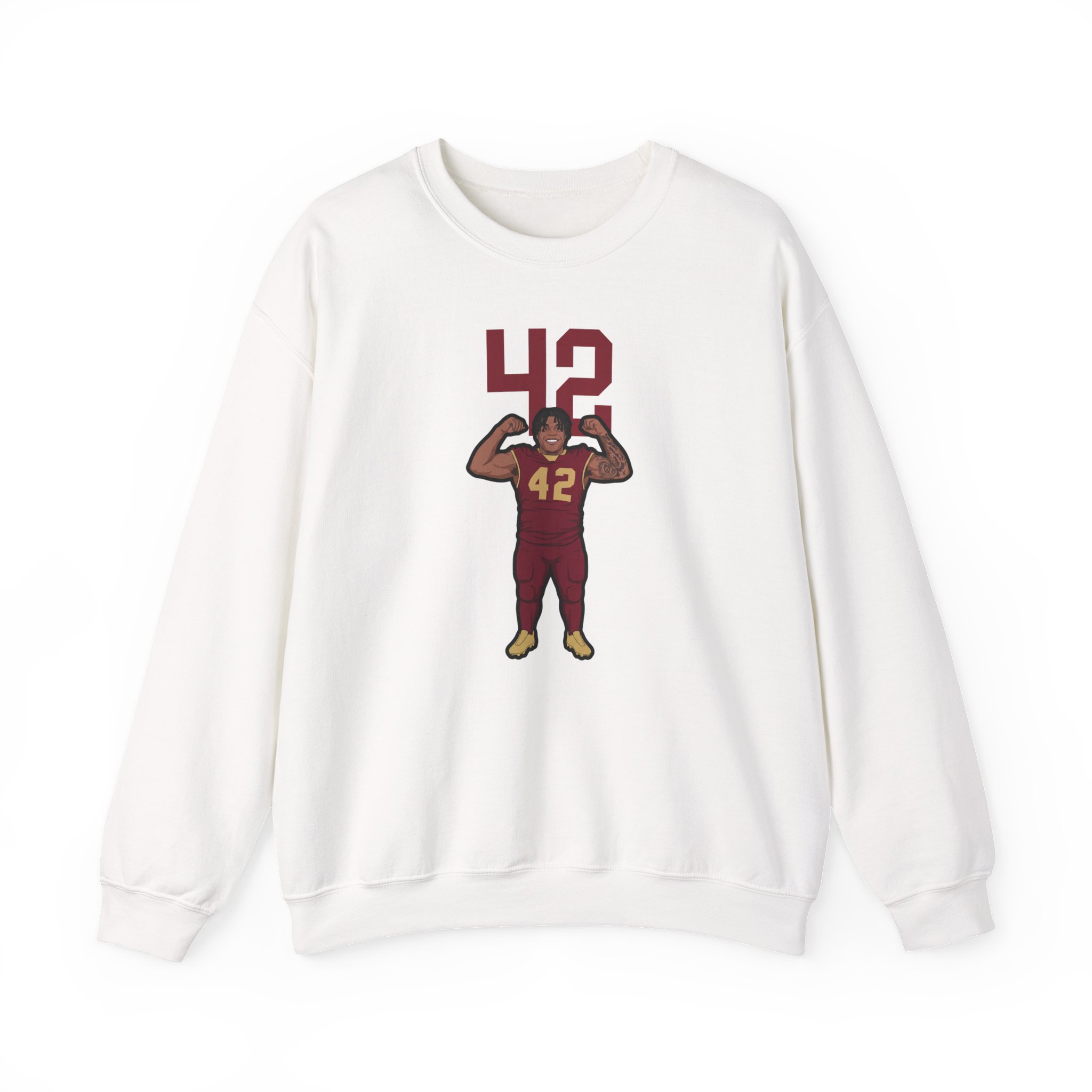 Crewneck Sweatshirt — character_number_top in White