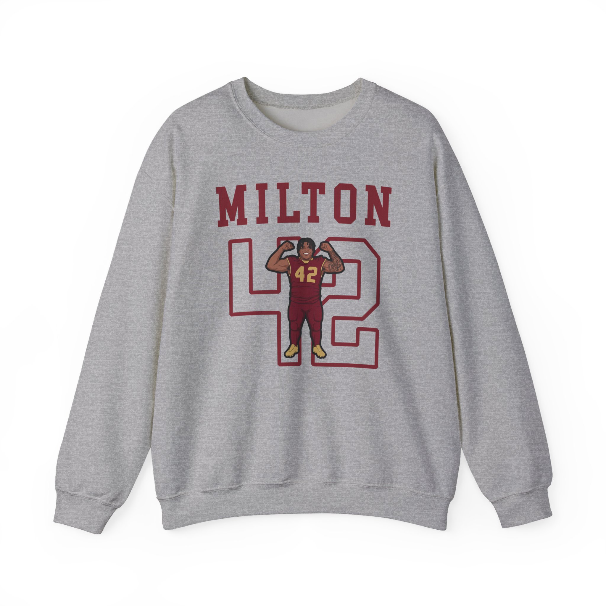 Crewneck Sweatshirt — character_shirsey in Grey