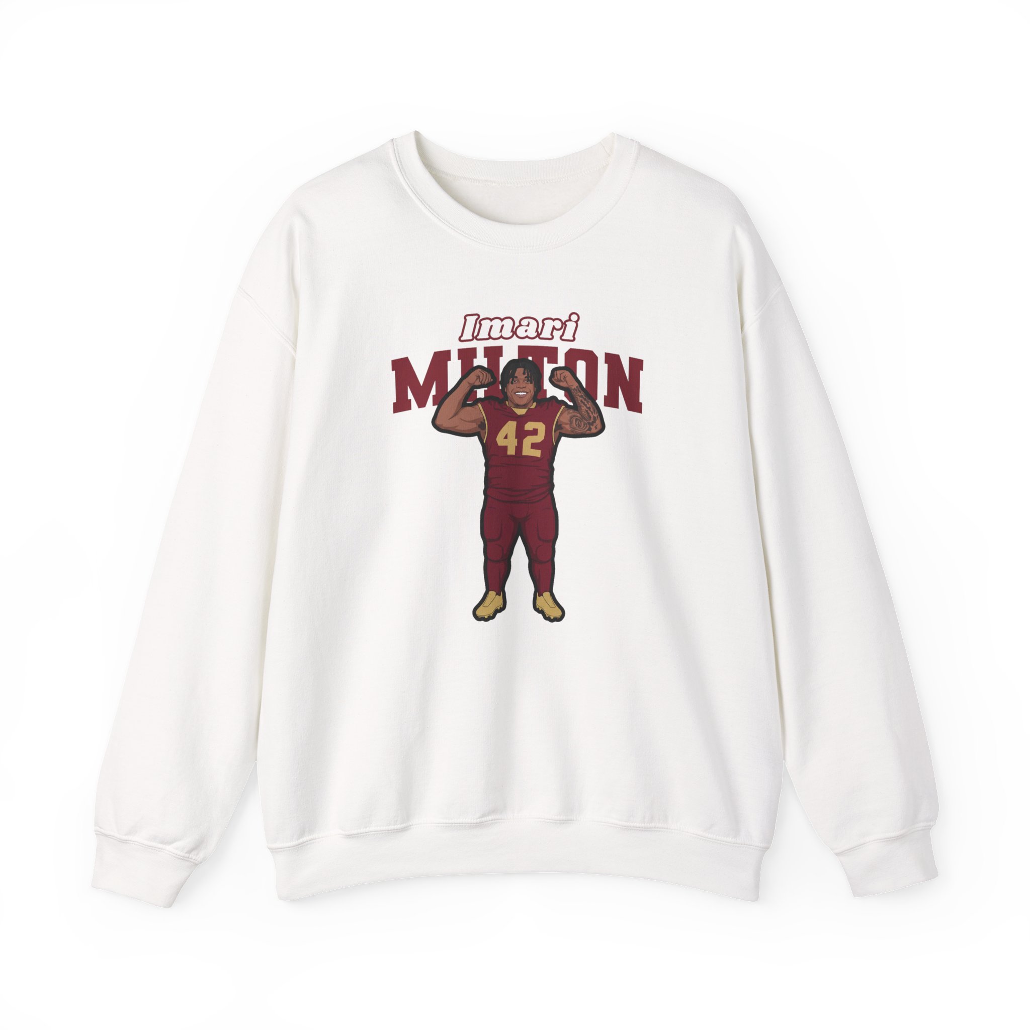 Crewneck Sweatshirt — character_name_arch in White