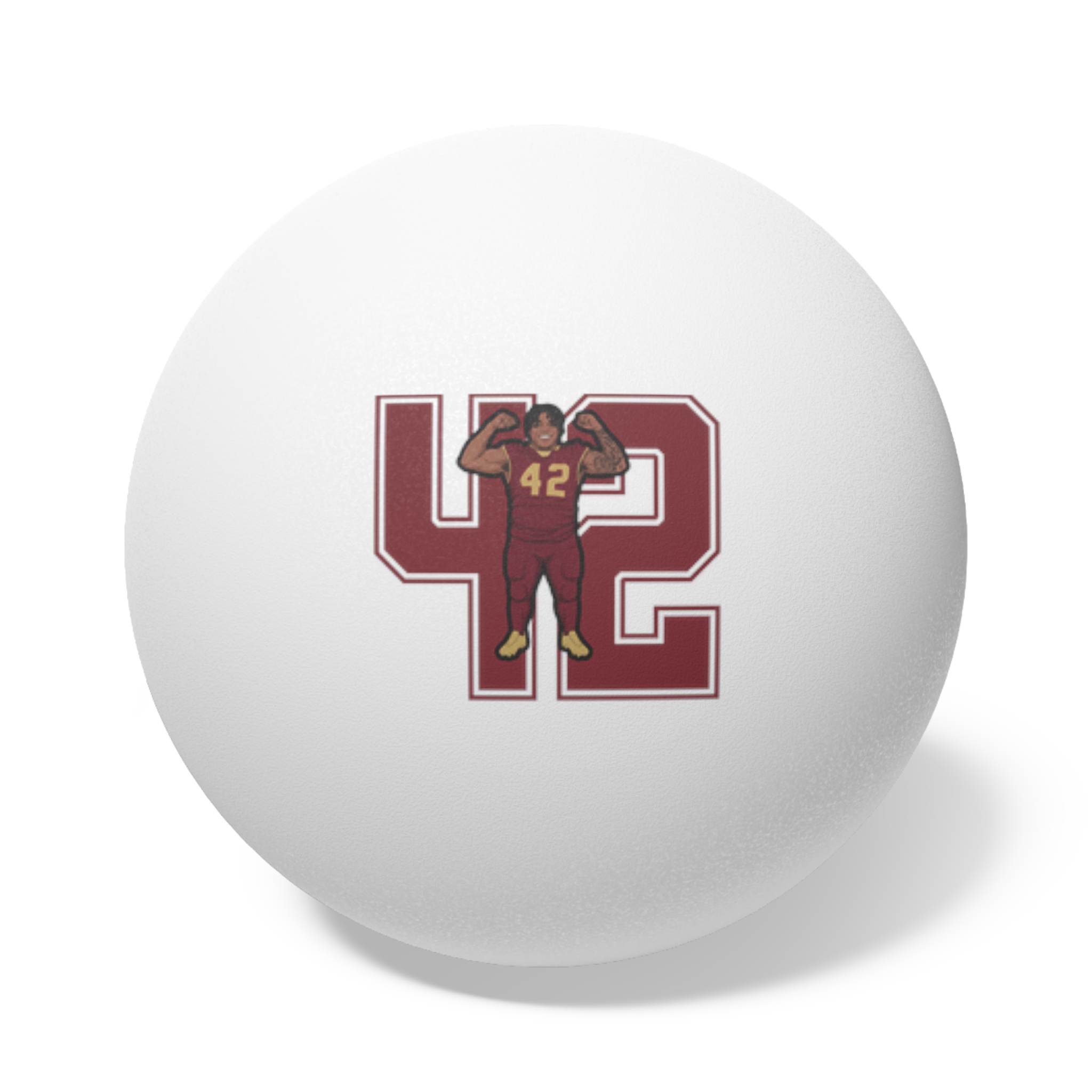 Ping Pong Balls, 6 pcs — character_number in White