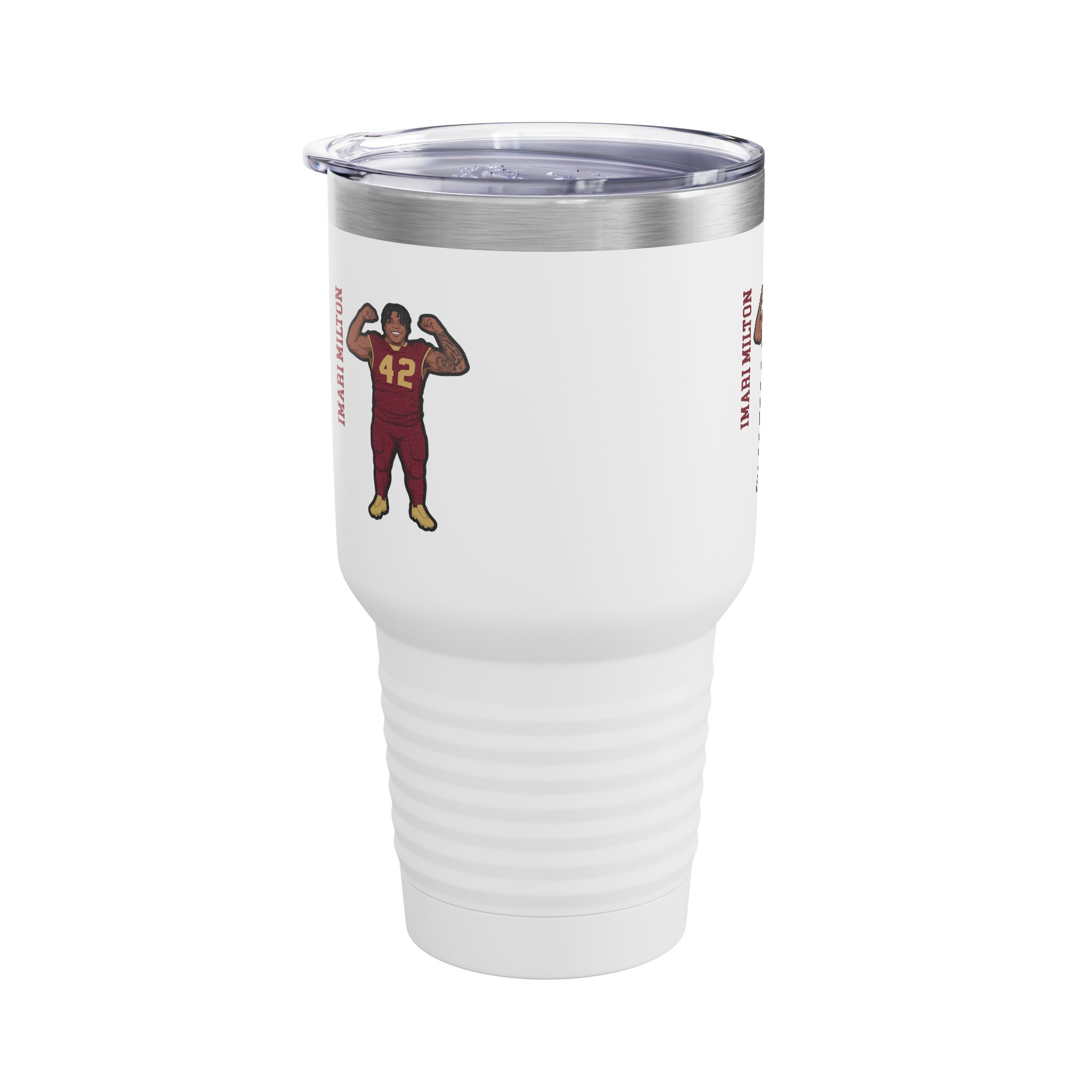 30oz Tumbler — character_name_vertical in White