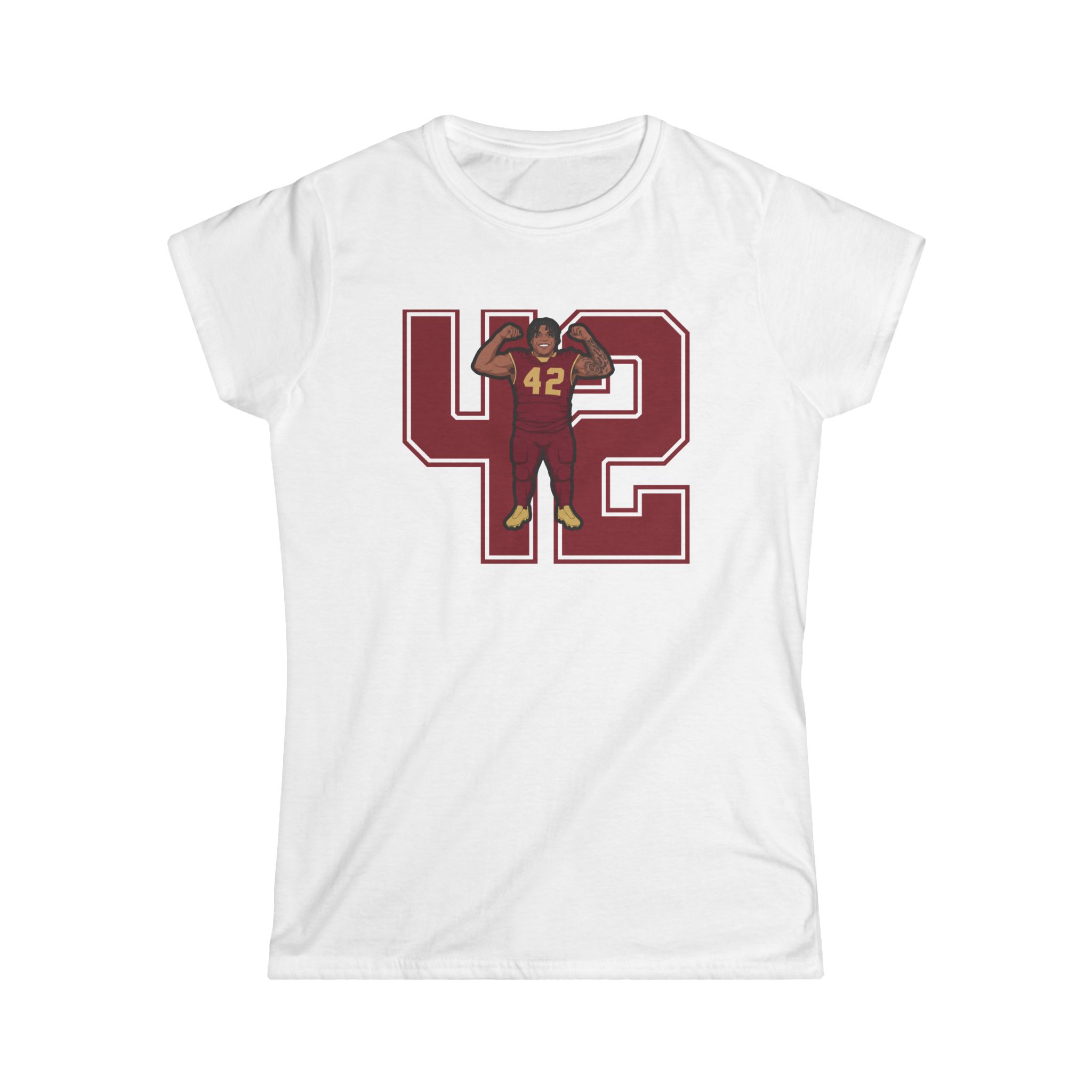 Women's Softstyle Tee — character_number in White