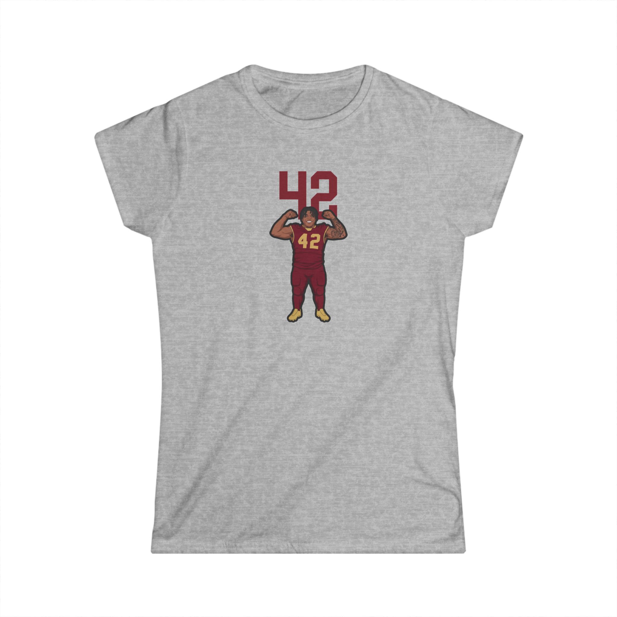 Women's Softstyle Tee — character_number_top in Grey