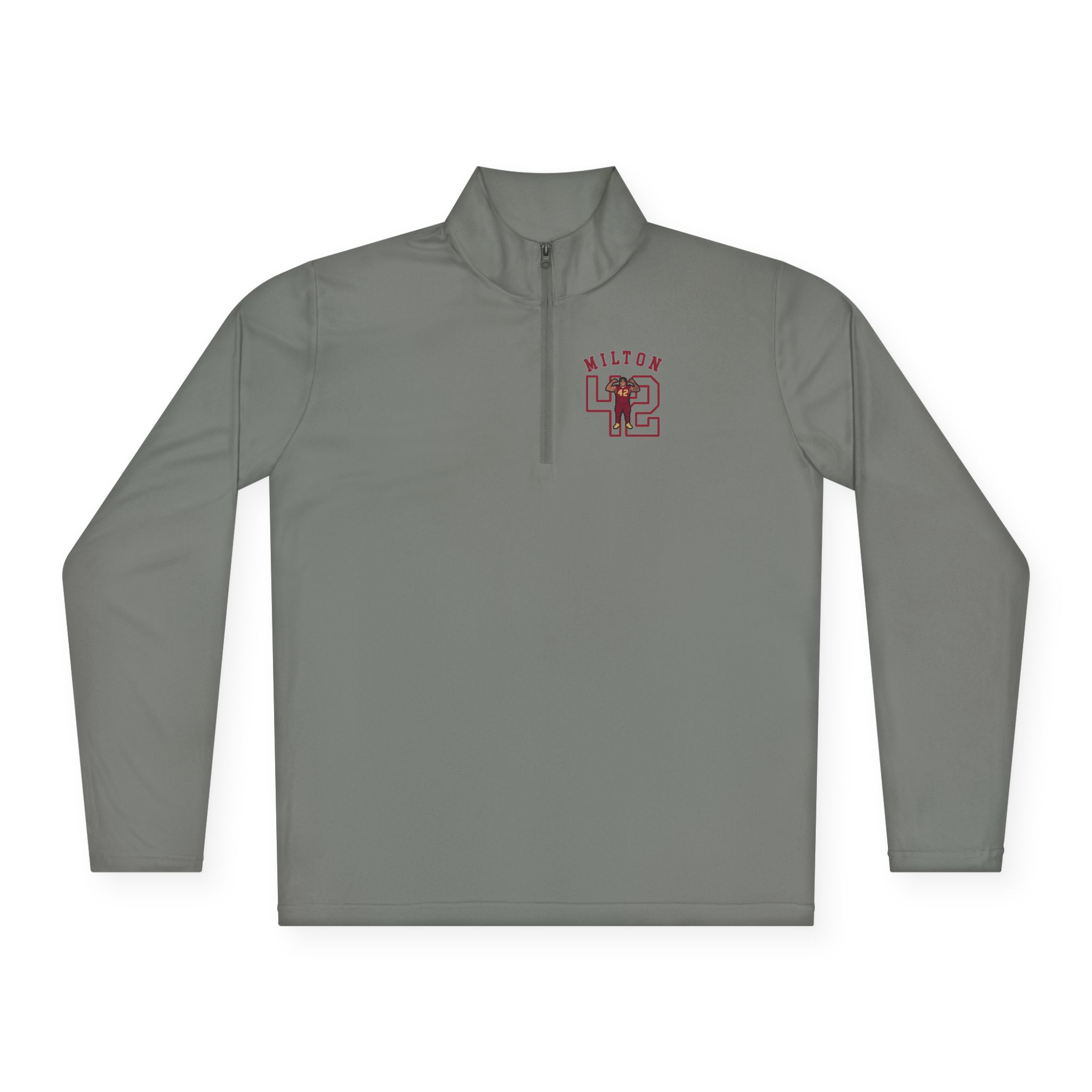 Q-Zip Pullover — character_shirsey_arch in Grey