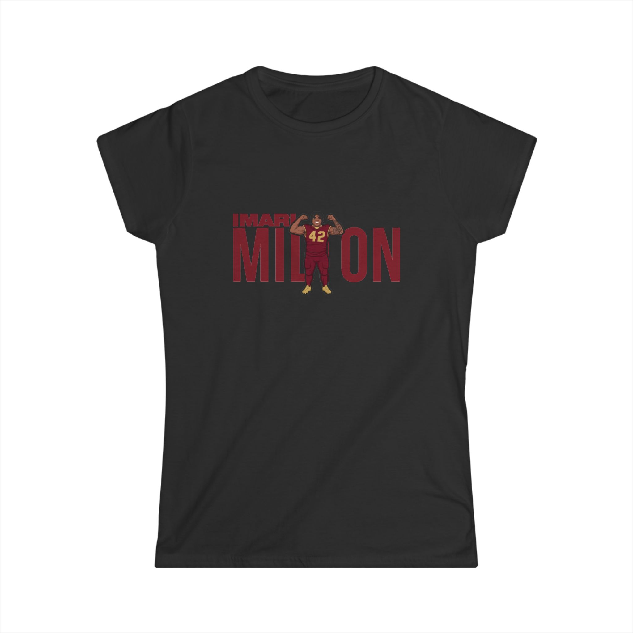 Women's Softstyle Tee — character_player_name in Black