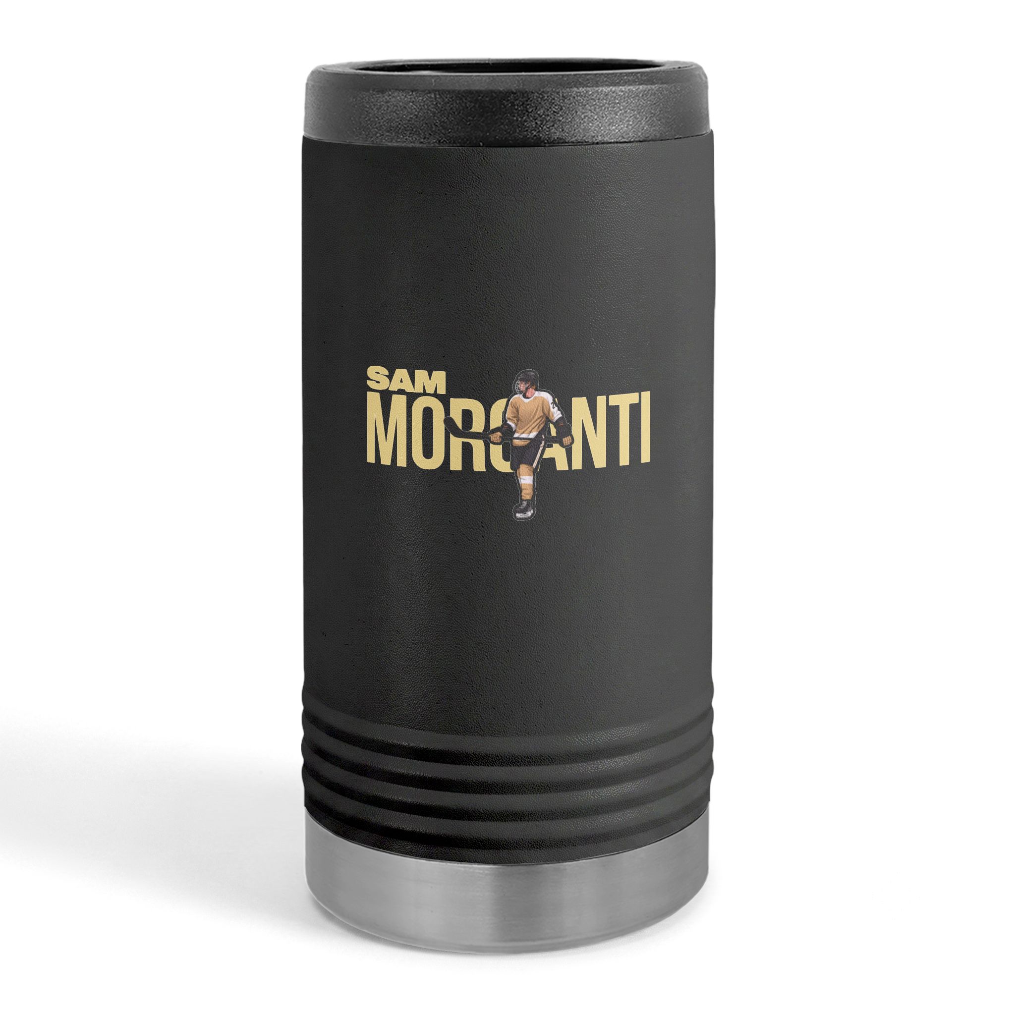Slim Stainless Can Cooler — character_player_name in Black