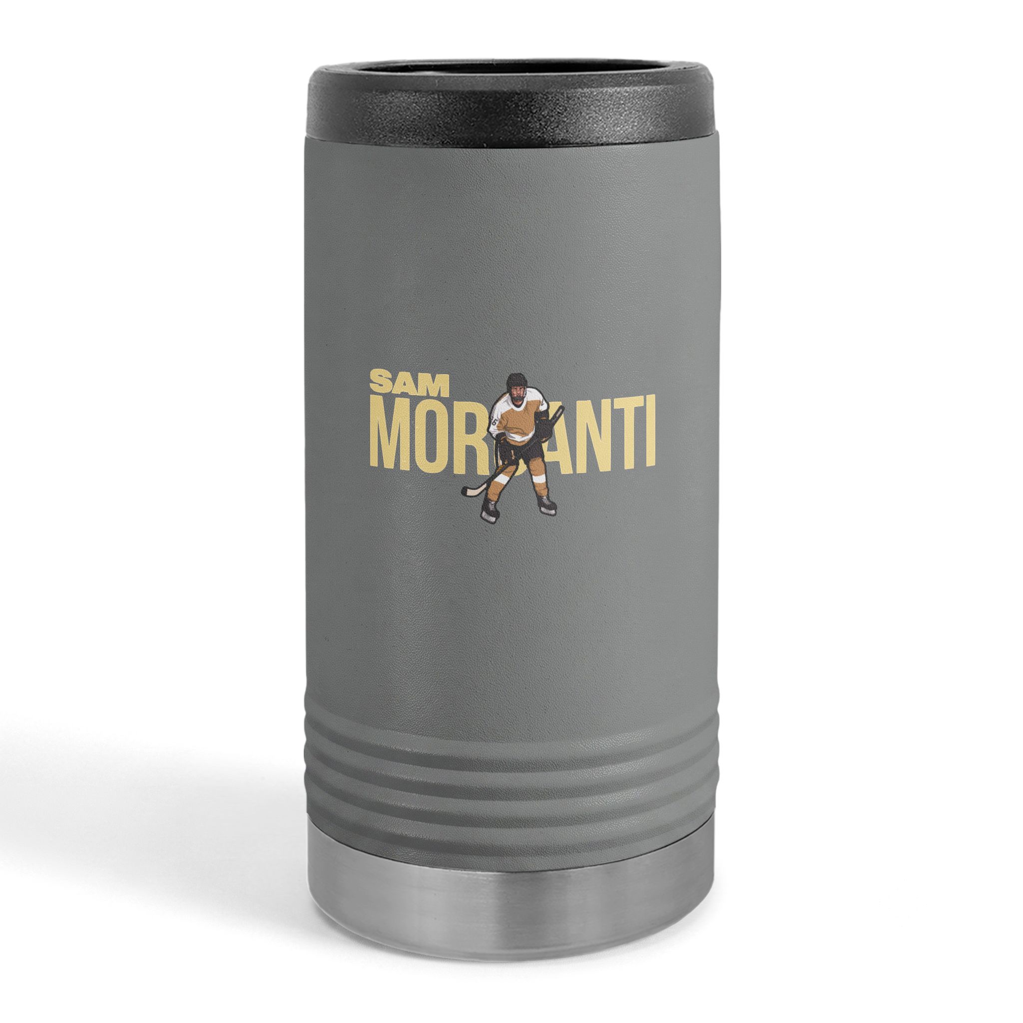Slim Stainless Can Cooler — character_player_name in Grey