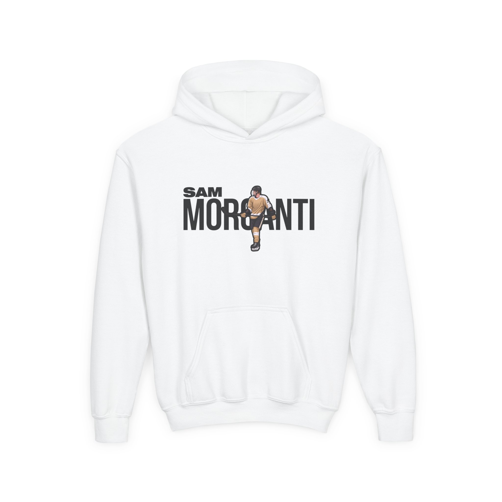 Youth Hoodie — character_player_name in White