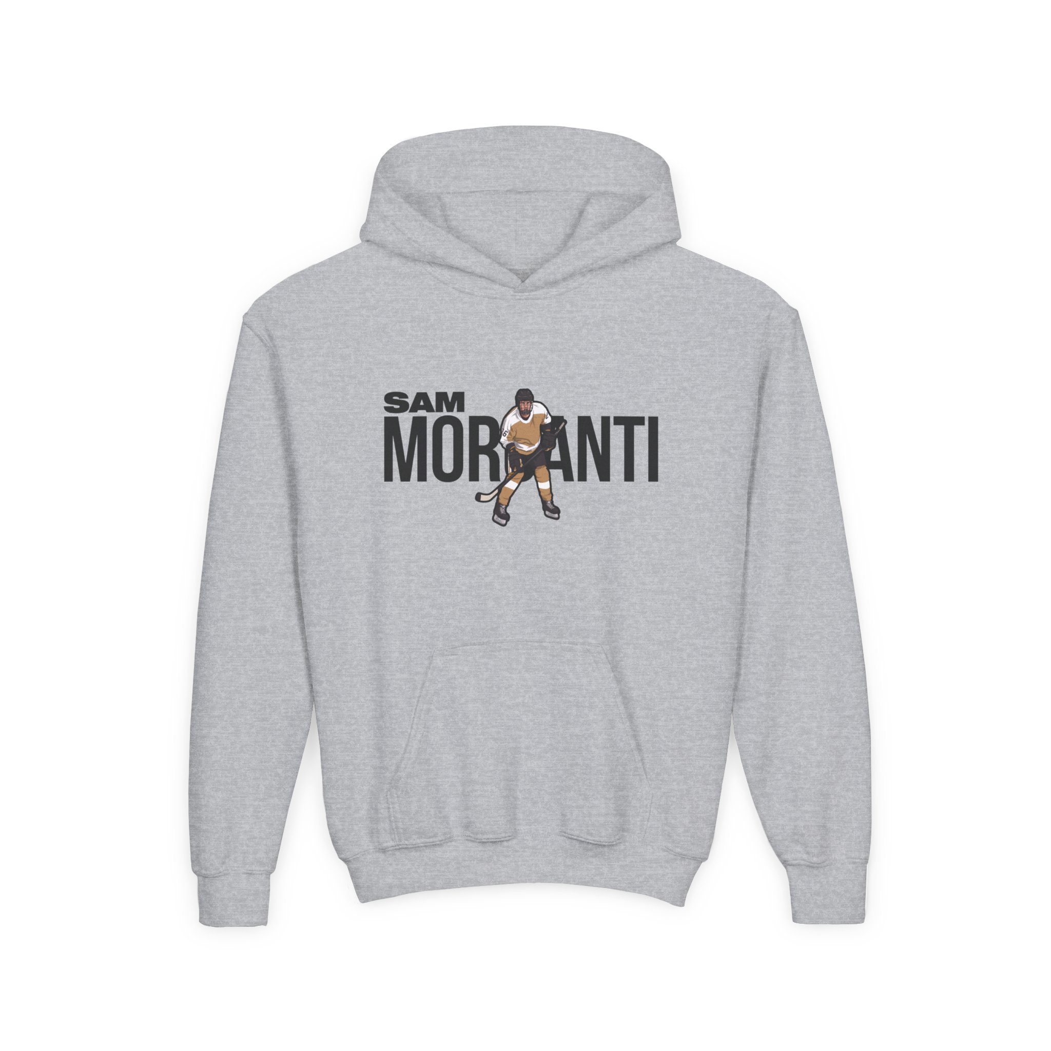 Youth Hoodie — character_player_name in Grey