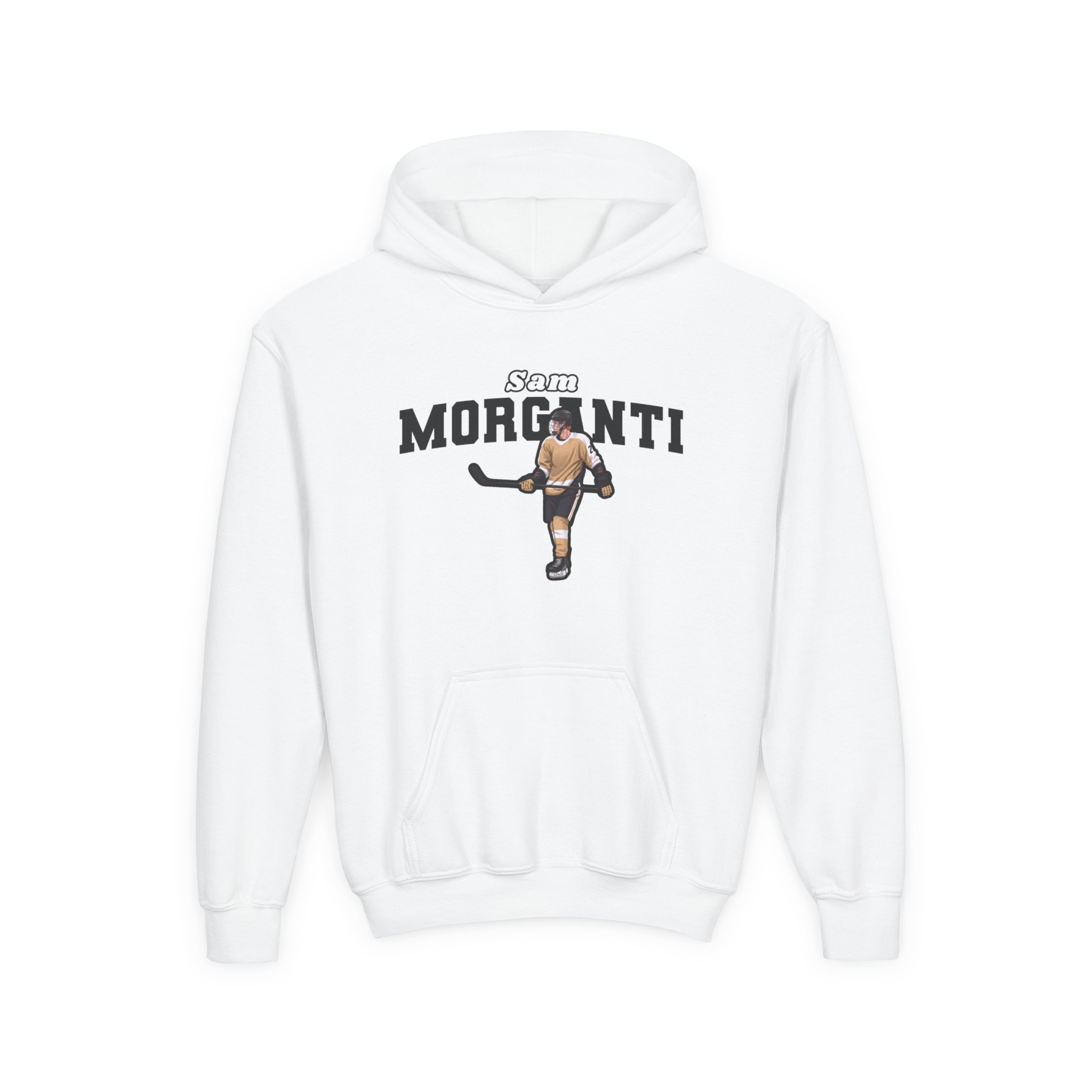 Youth Hoodie — character_name_arch in White