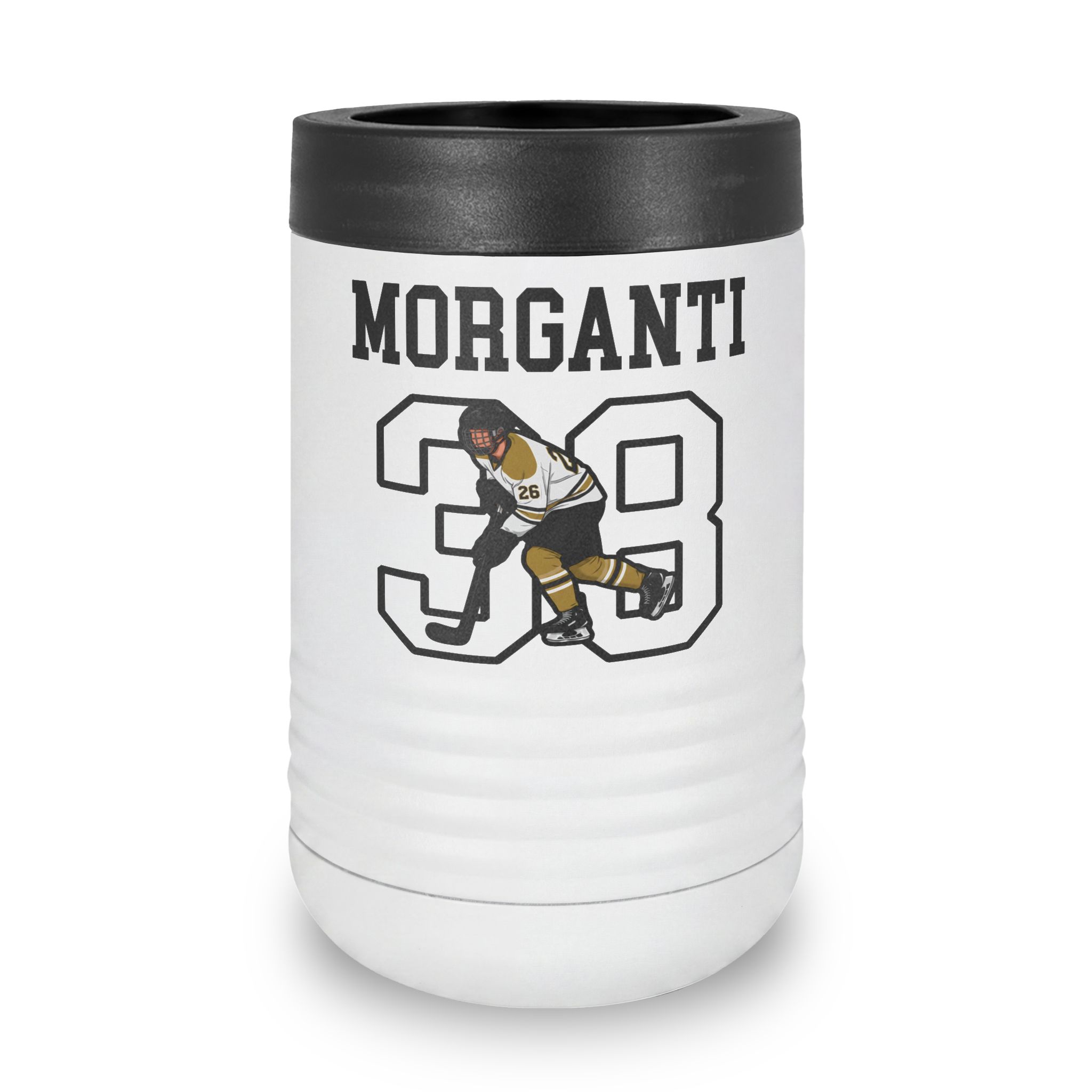 Stainless Can Cooler — character_shirsey in White