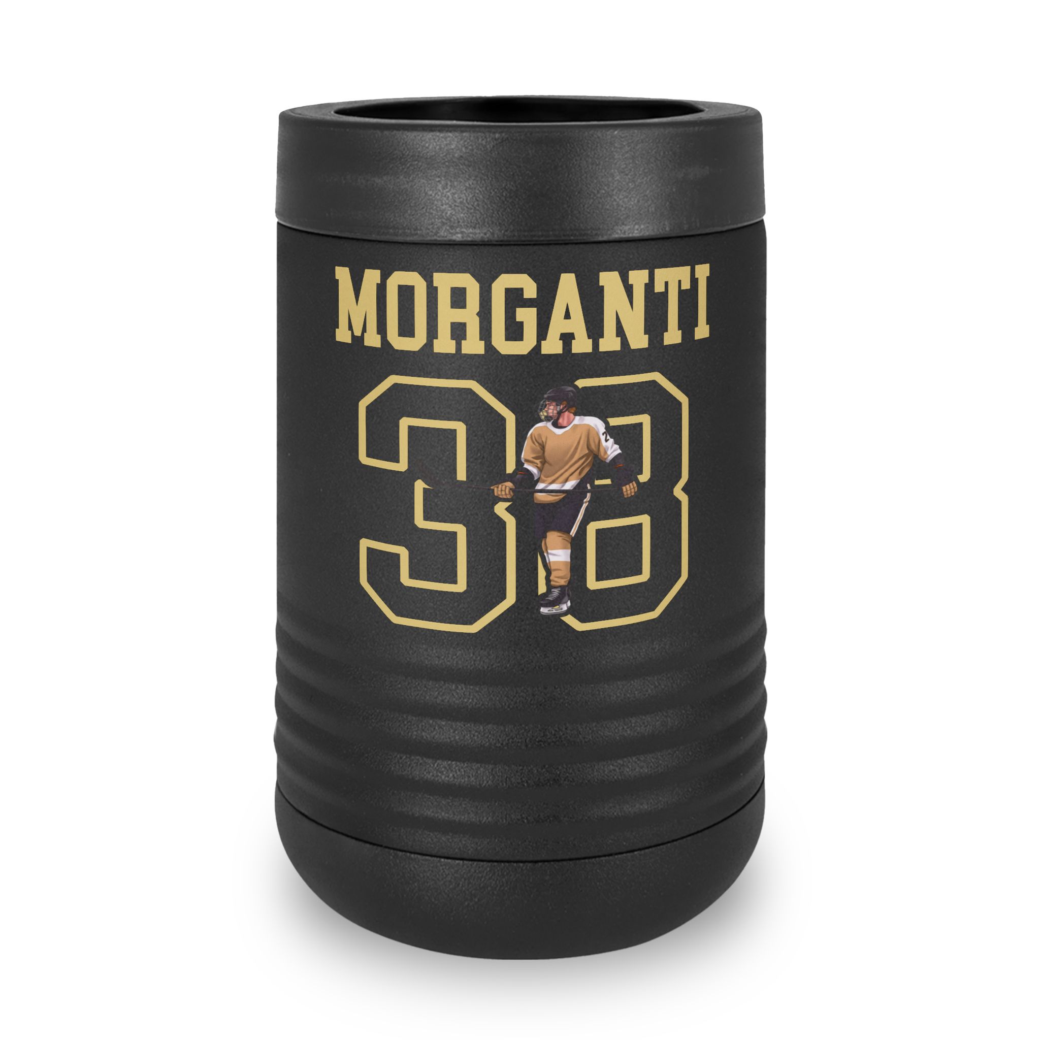 Stainless Can Cooler — character_shirsey in Black
