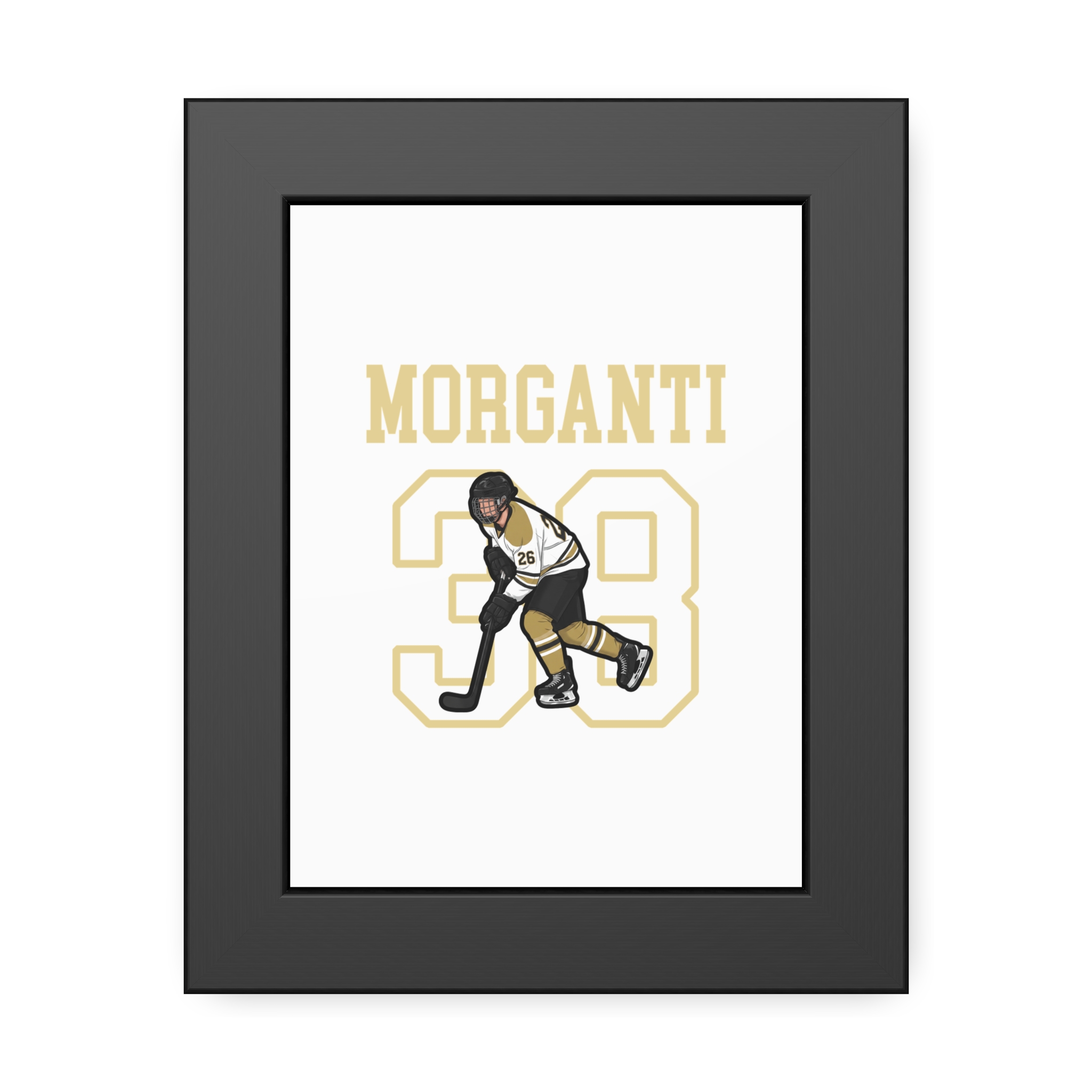 Framed Poster — character_shirsey in Black
