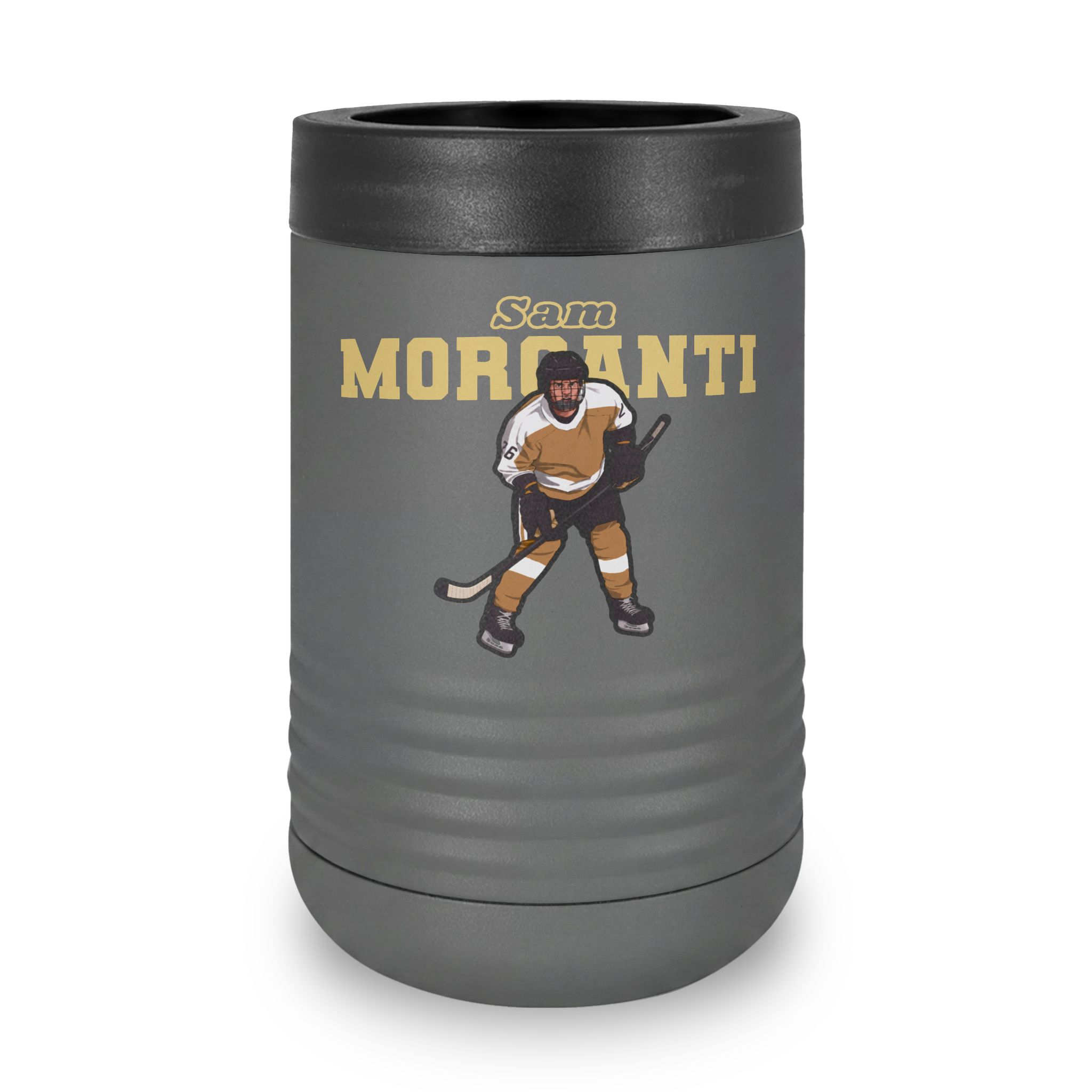Stainless Can Cooler — character_name_arch in Grey