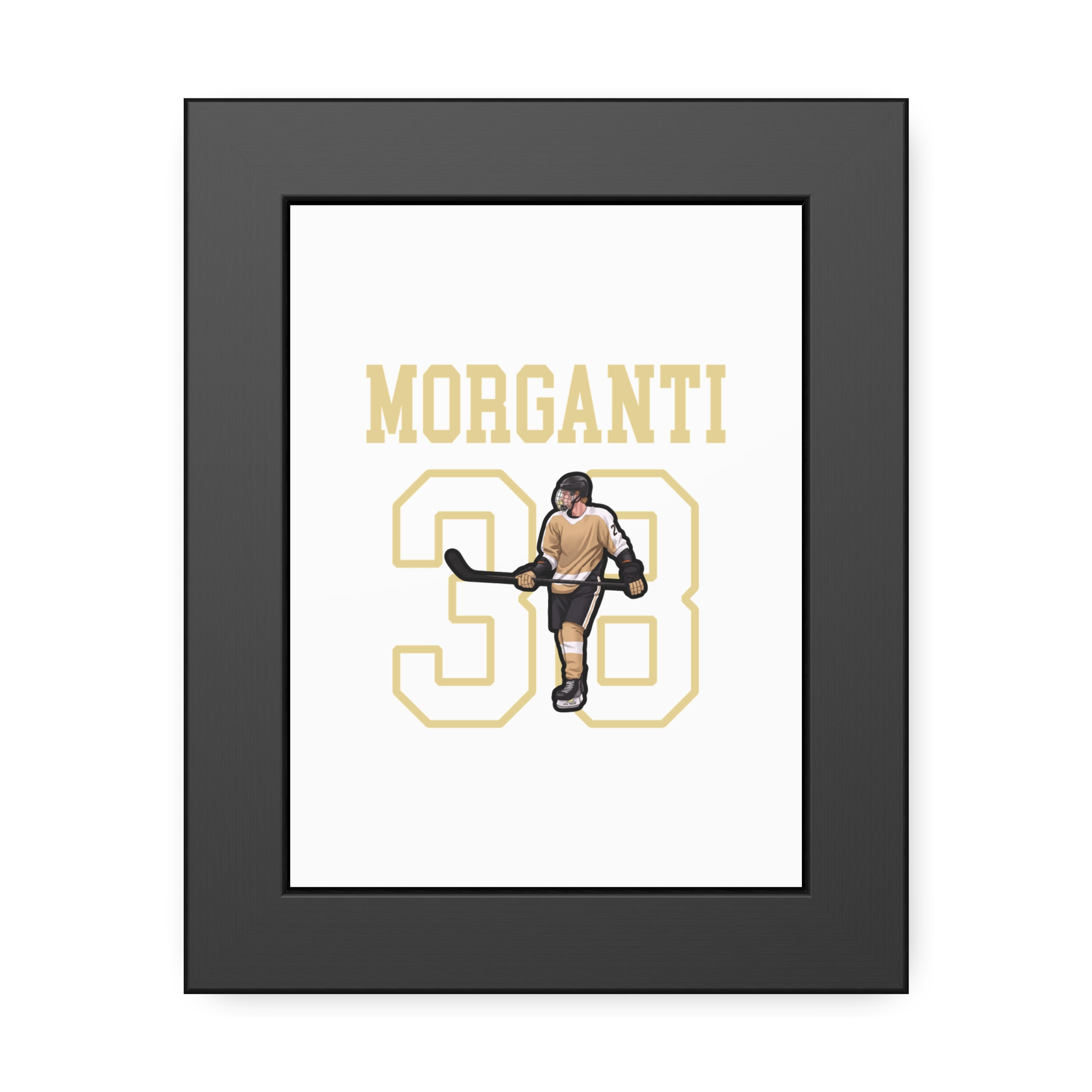 Framed Poster — character_shirsey in Black
