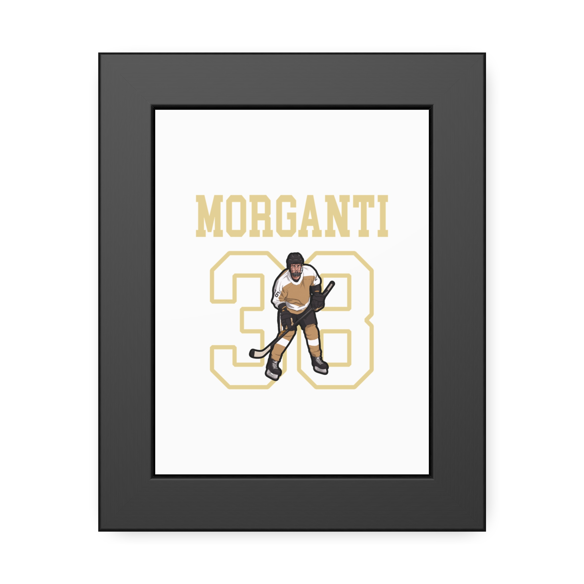 Framed Poster — character_shirsey in Black