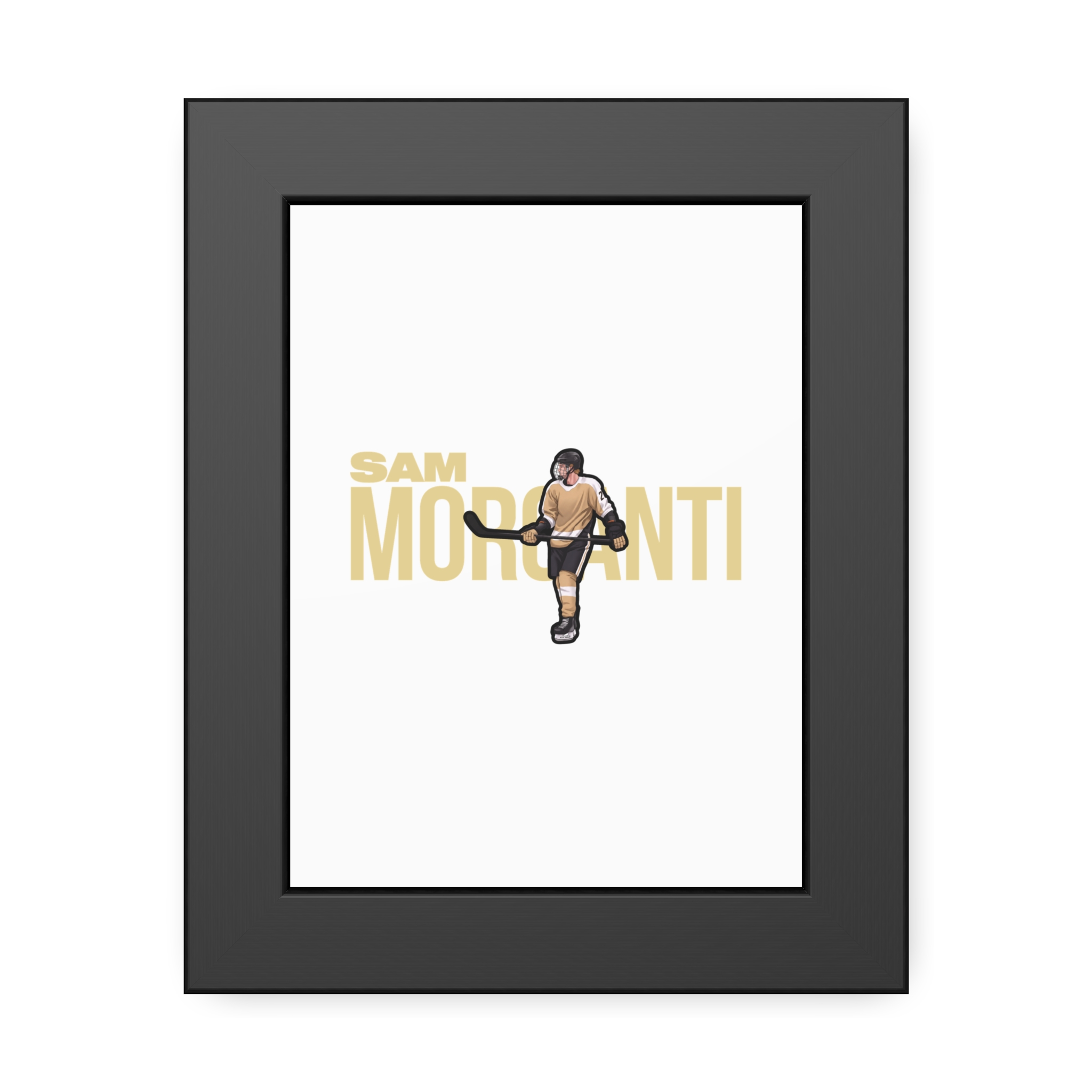 Framed Poster — character_player_name in Black