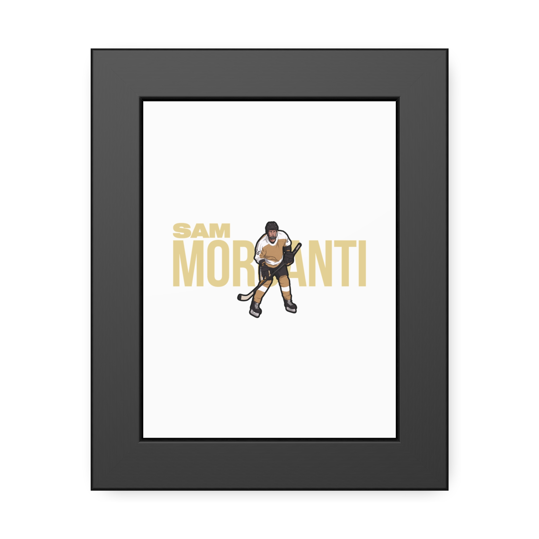 Framed Poster — character_player_name in Black