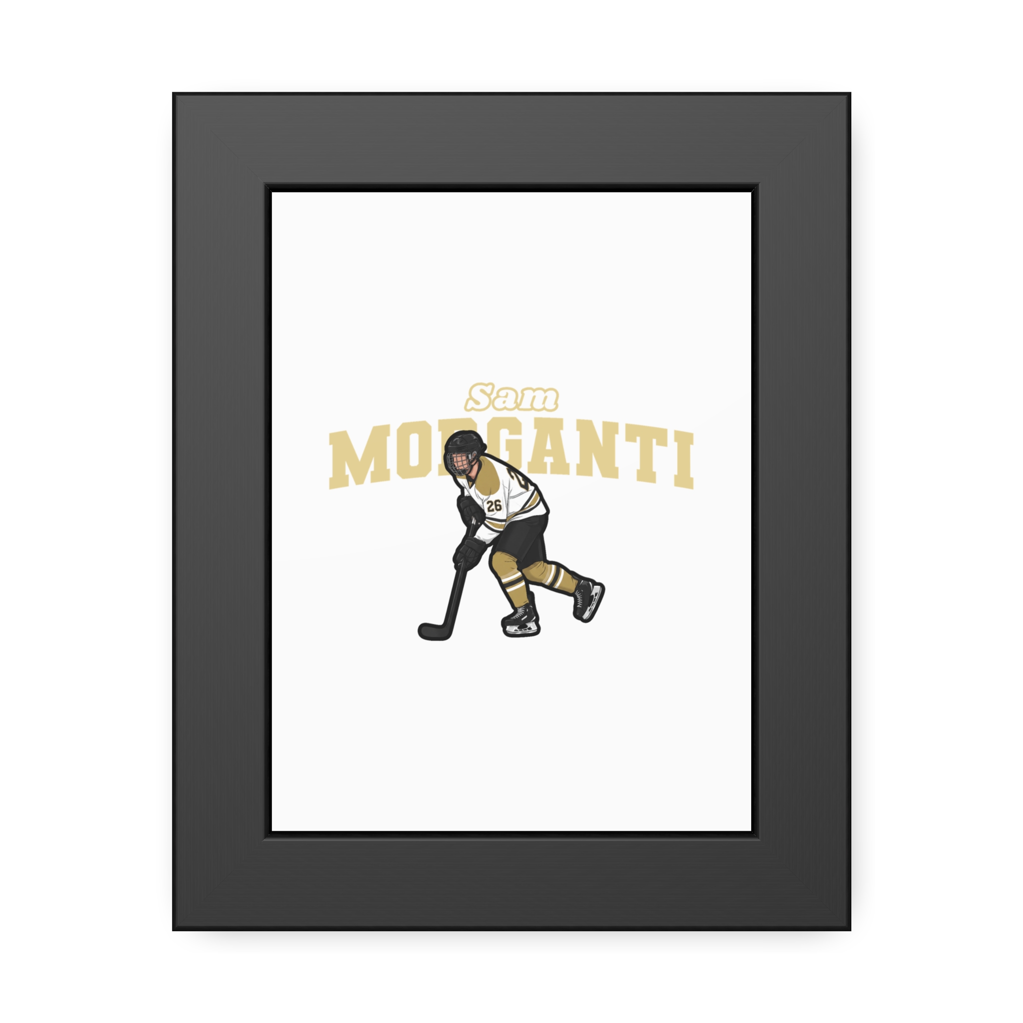 Framed Poster — character_name_arch in Black