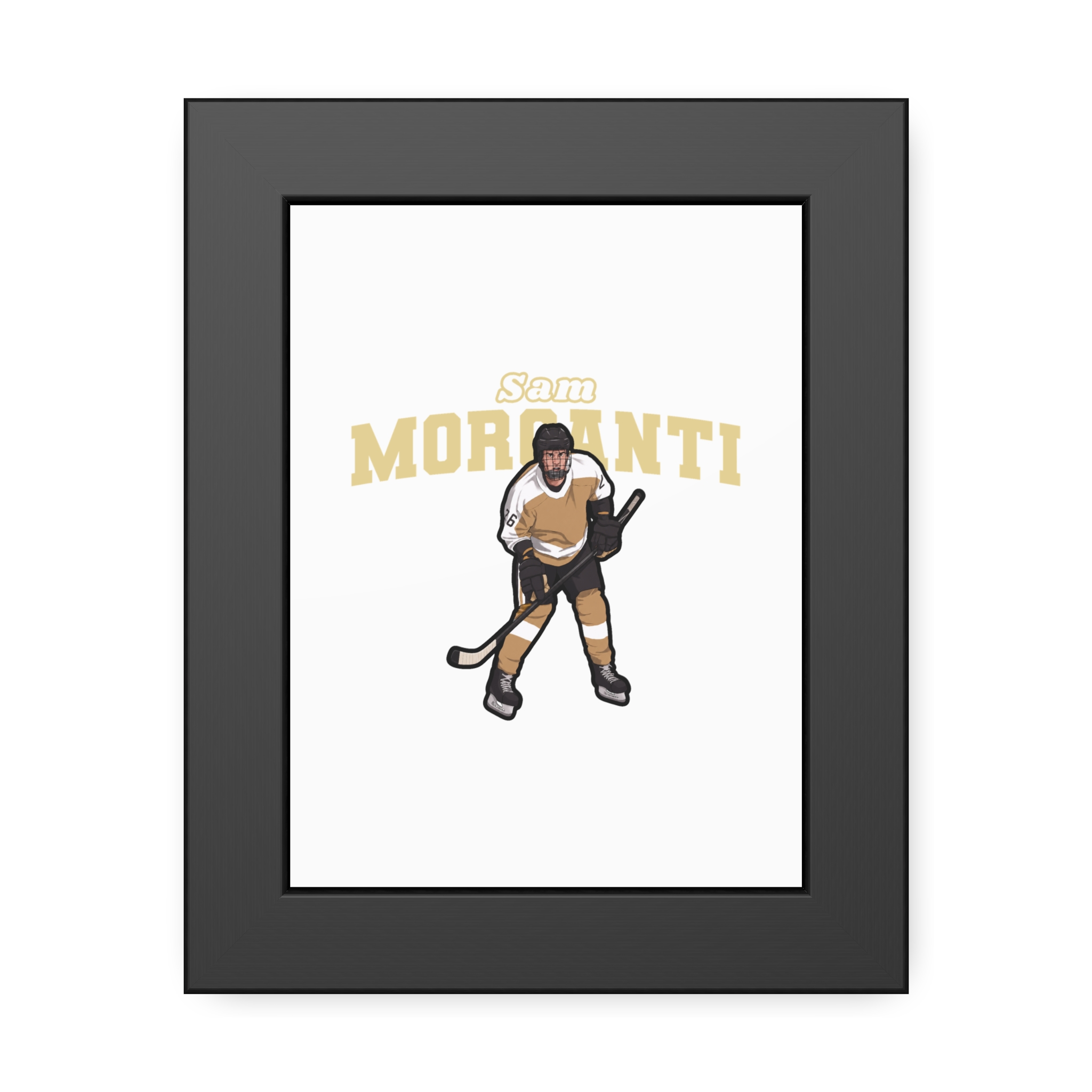 Framed Poster — character_name_arch in Black
