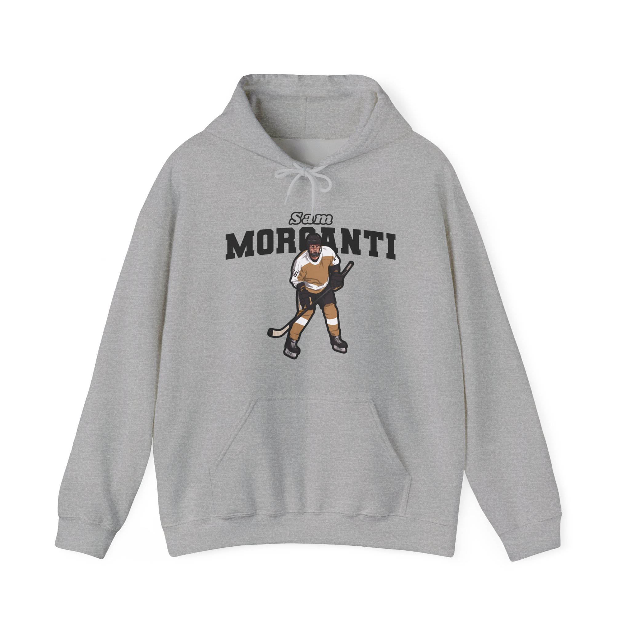 Hoodie — character_name_arch in Grey