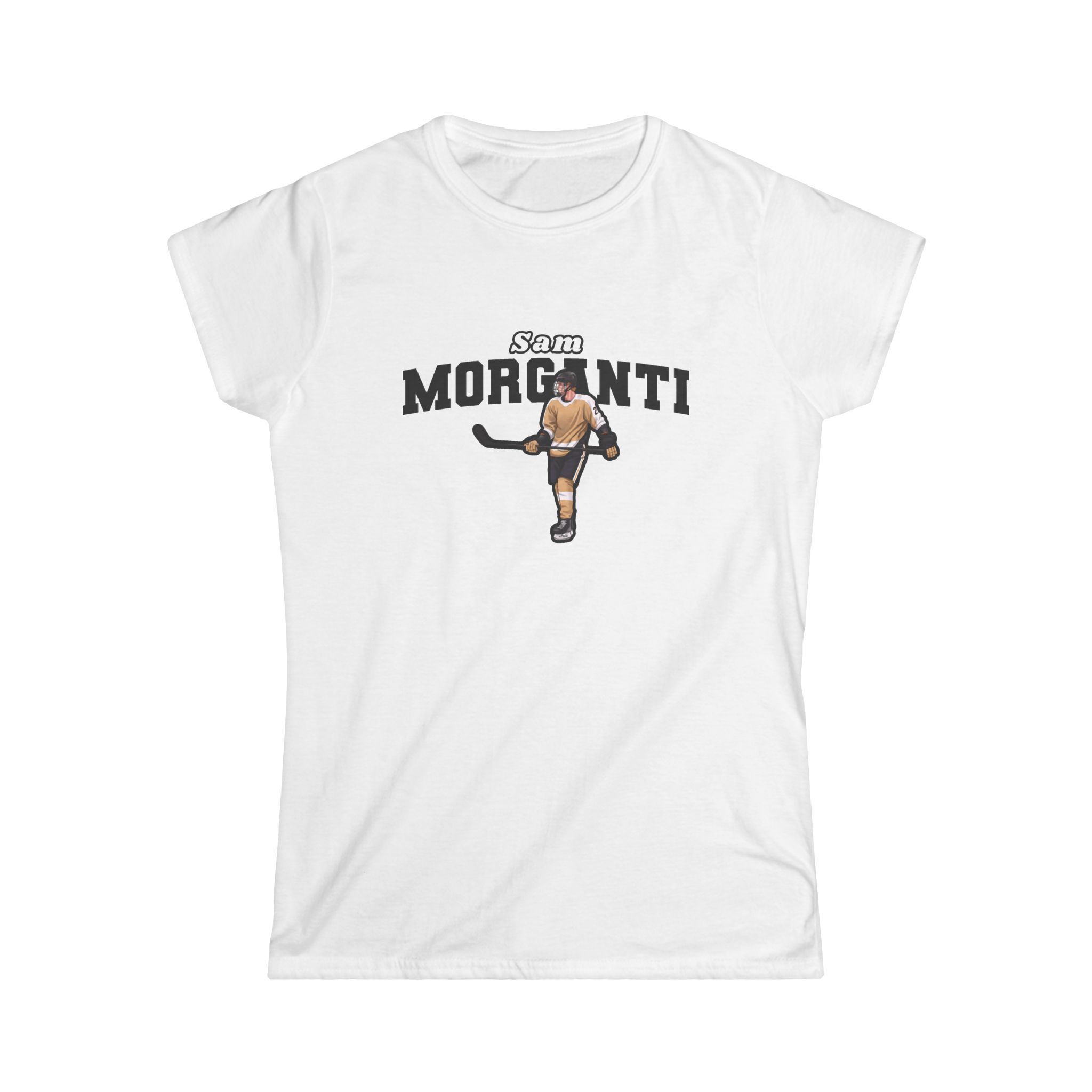 Women's Softstyle Tee — character_name_arch in White