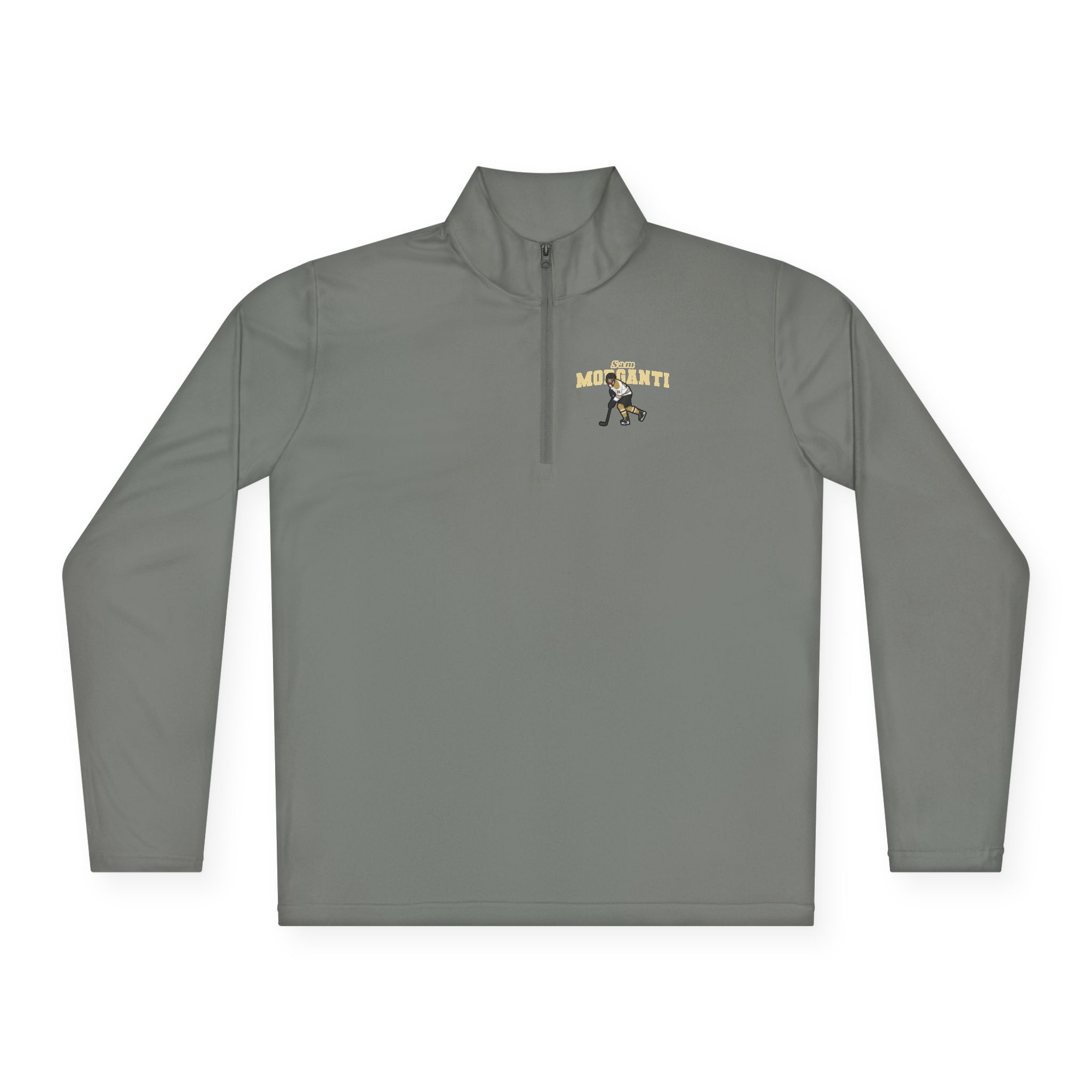 Q-Zip Pullover — character_name_arch in Grey