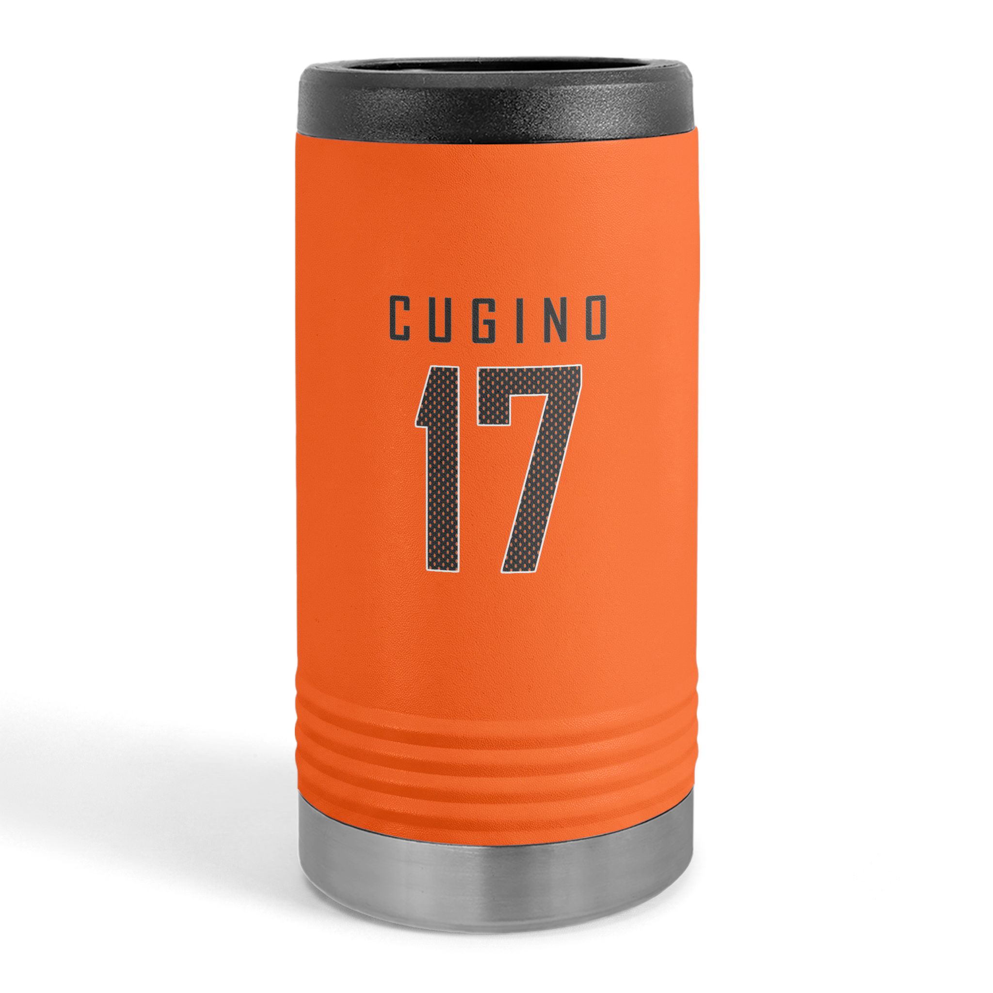 Slim Stainless Can Cooler — mesh_shirsey in Orange