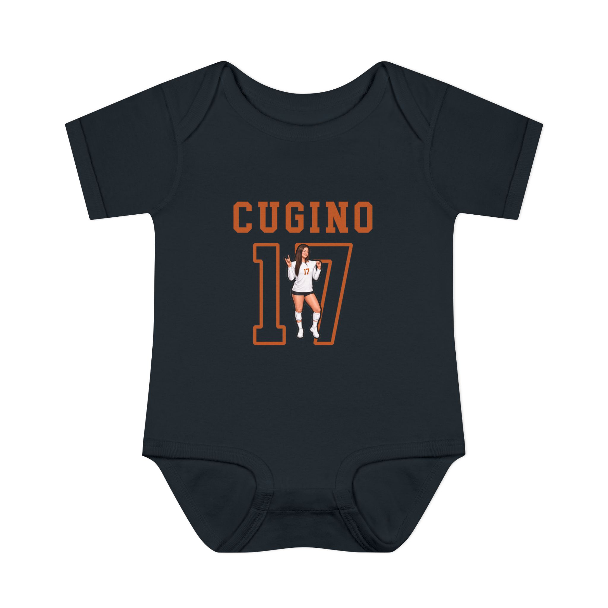 Baby Onesie — character_shirsey in Black