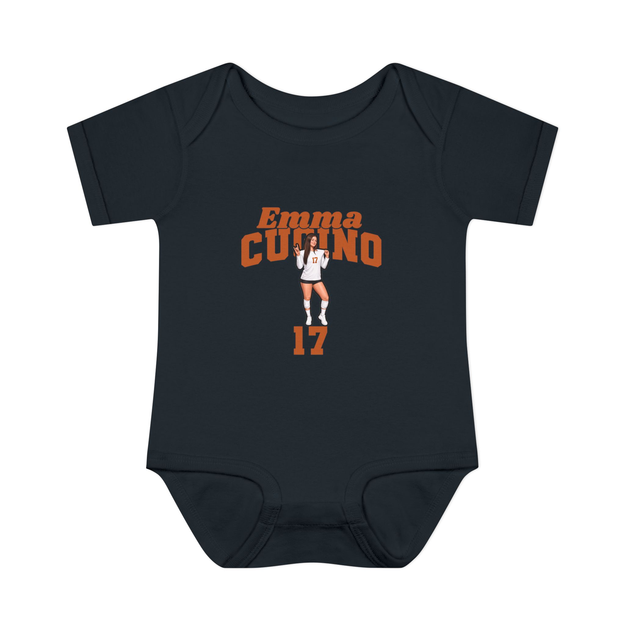 Baby Onesie — character_signature_arch in Black
