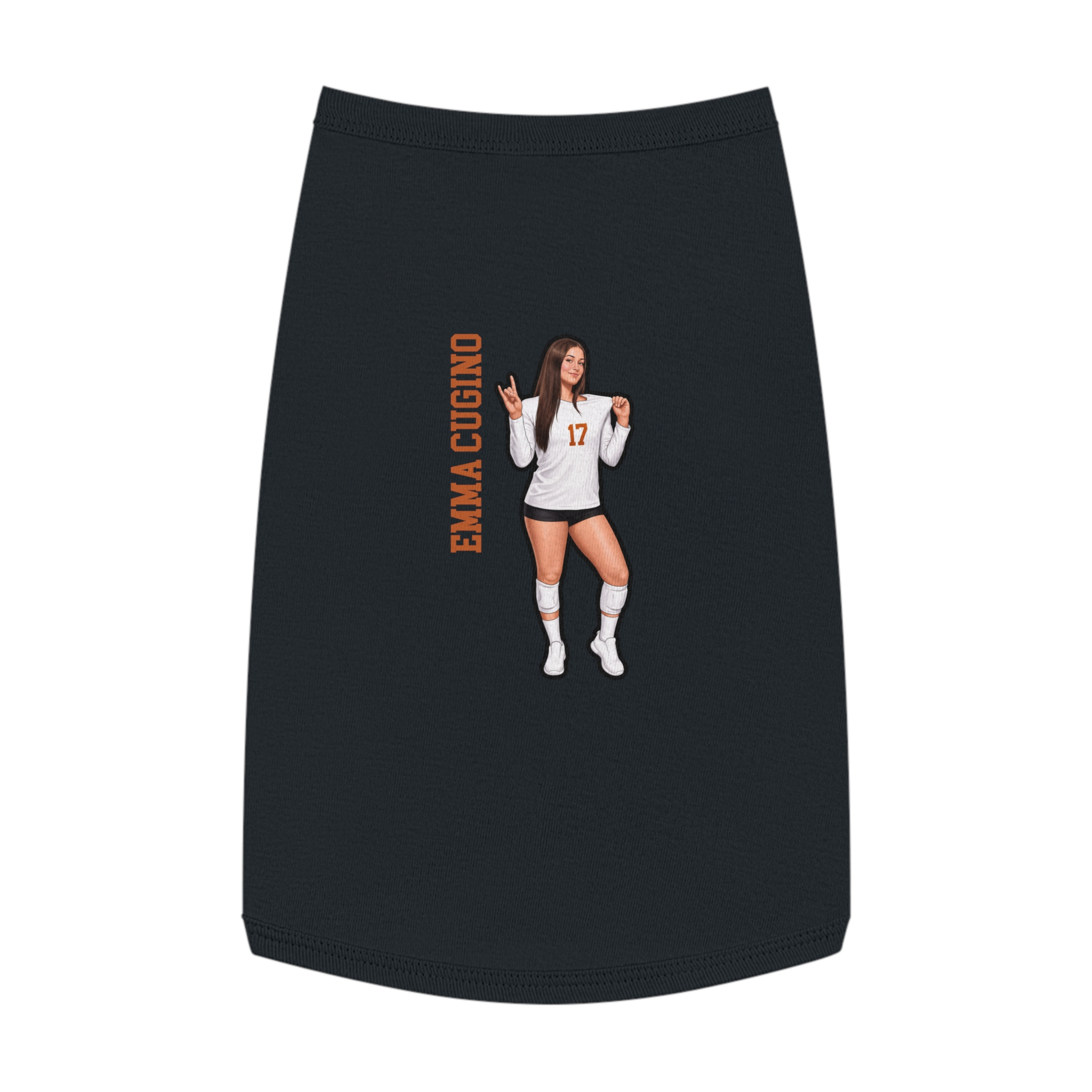 Pet Tank Top — character_name_vertical in Black