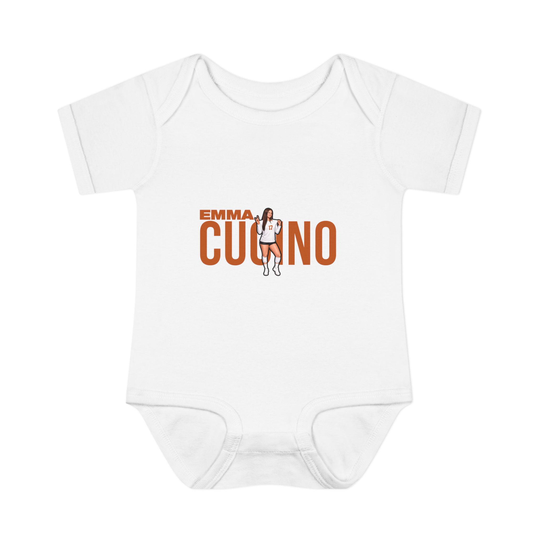Baby Onesie — character_player_name in White