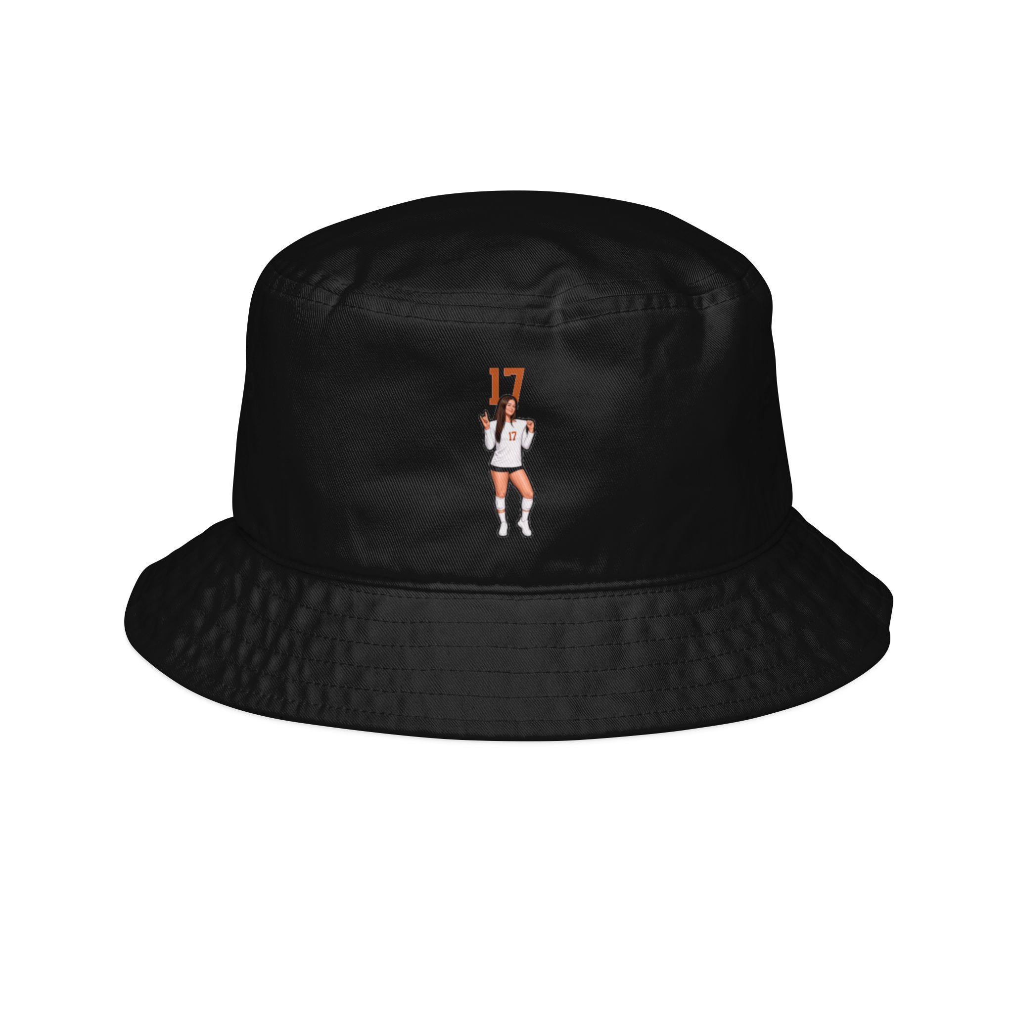 Bucket Hat — character_number_top in Black