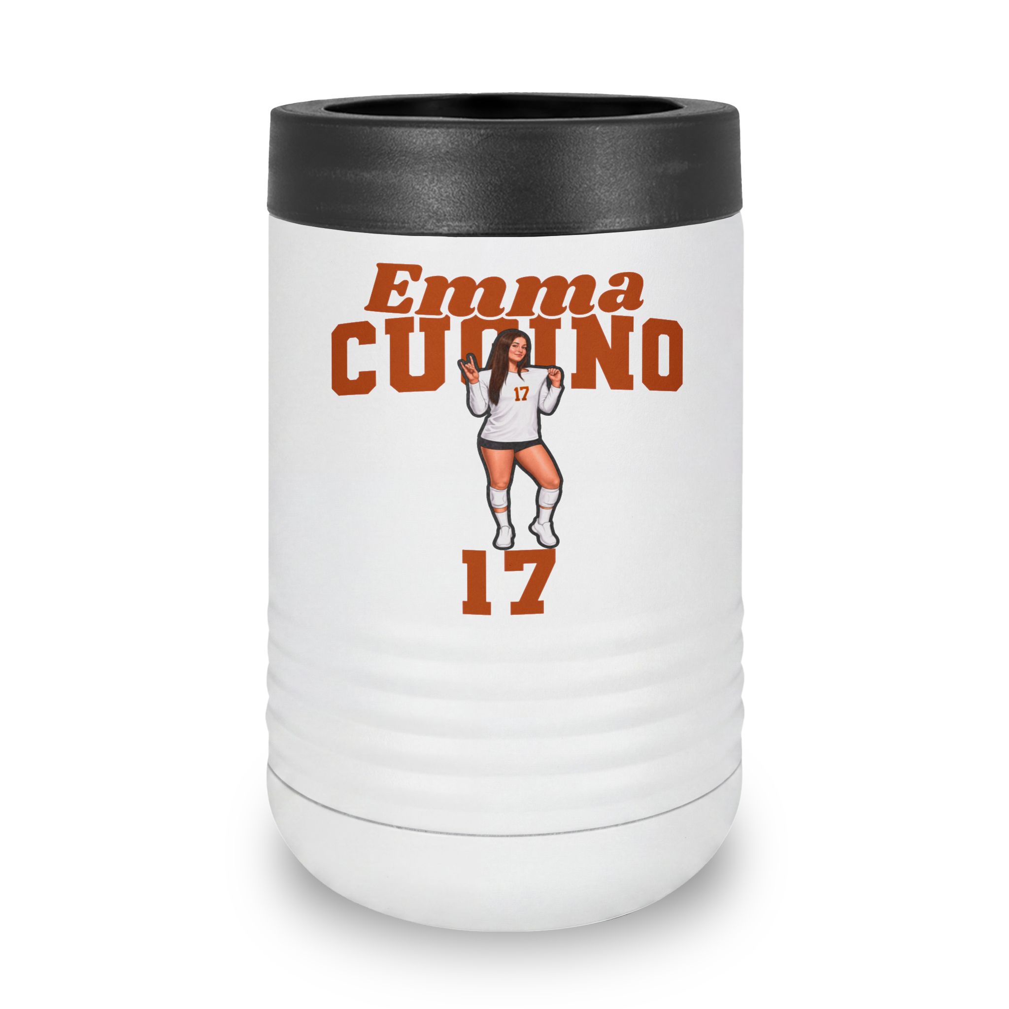 Stainless Can Cooler — character_signature_arch in White