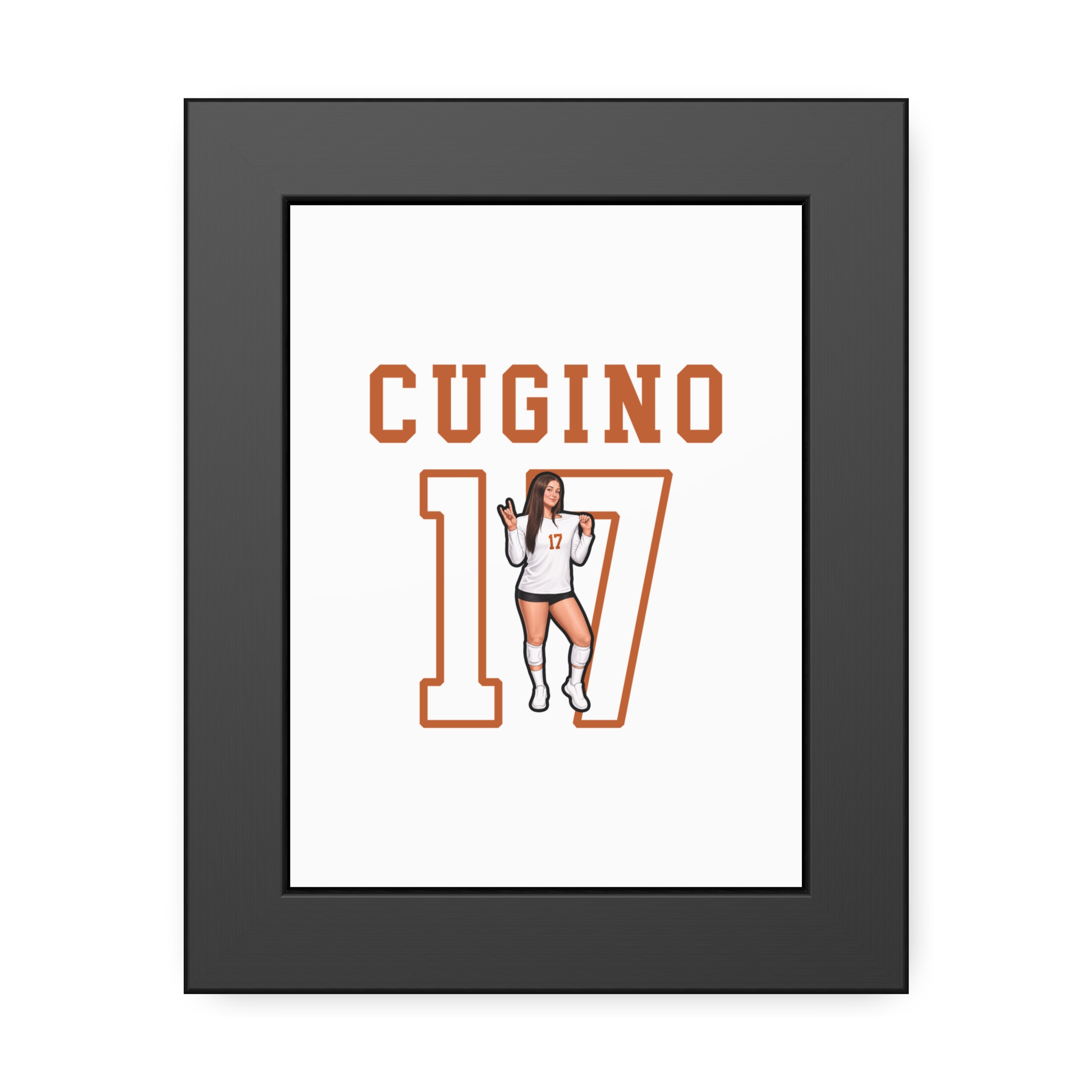 Framed Poster — character_shirsey in Black