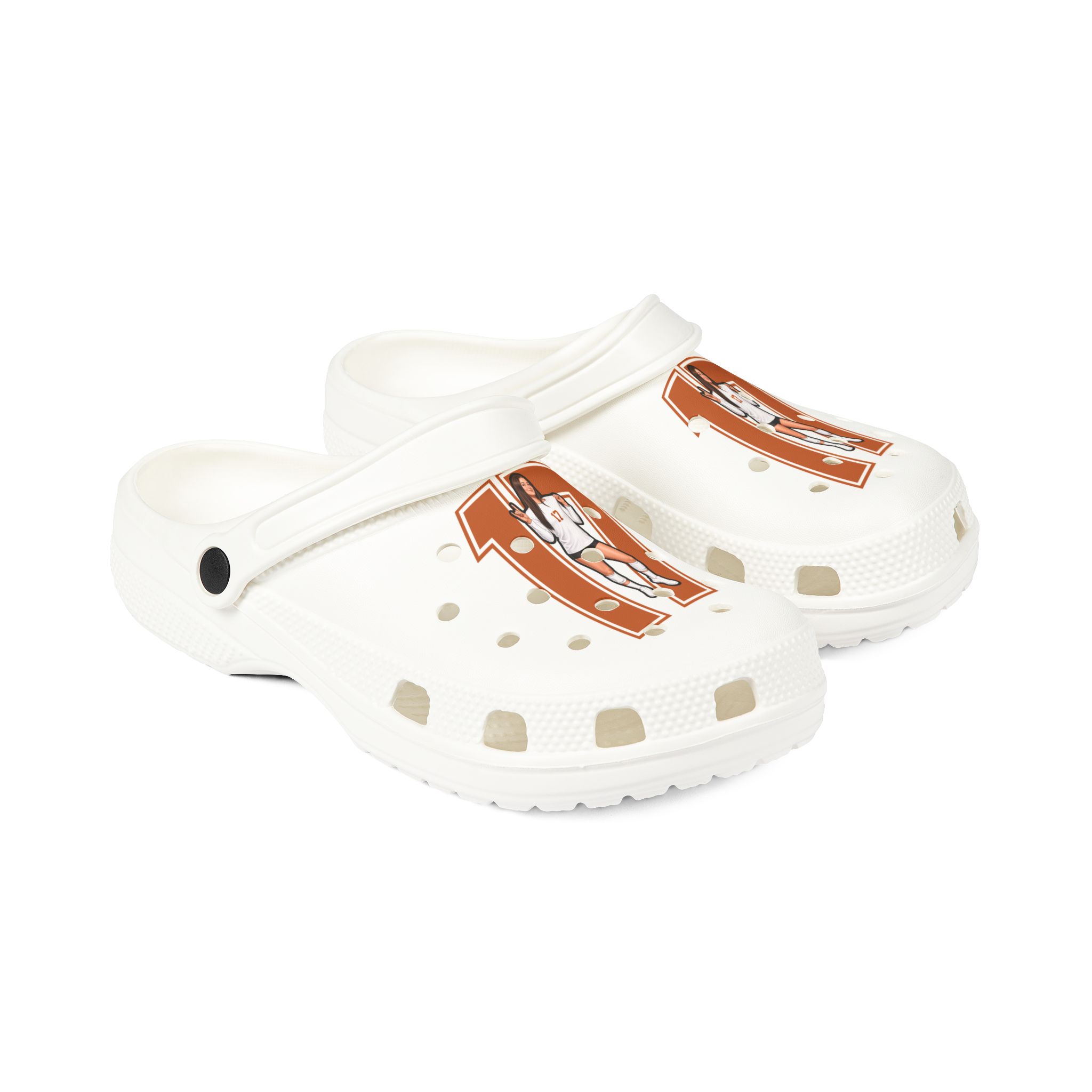 Rubber Clogs — character_number in White