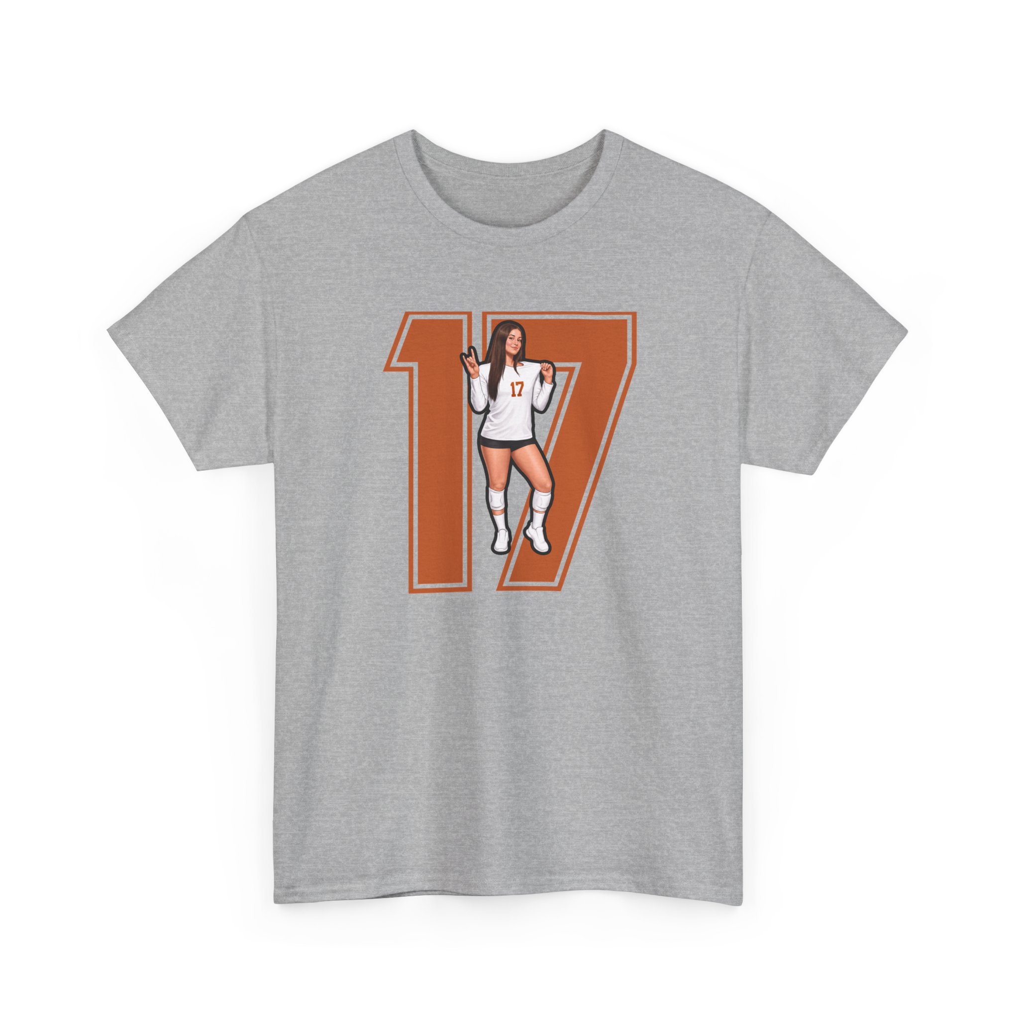 Tee — character_number in Grey