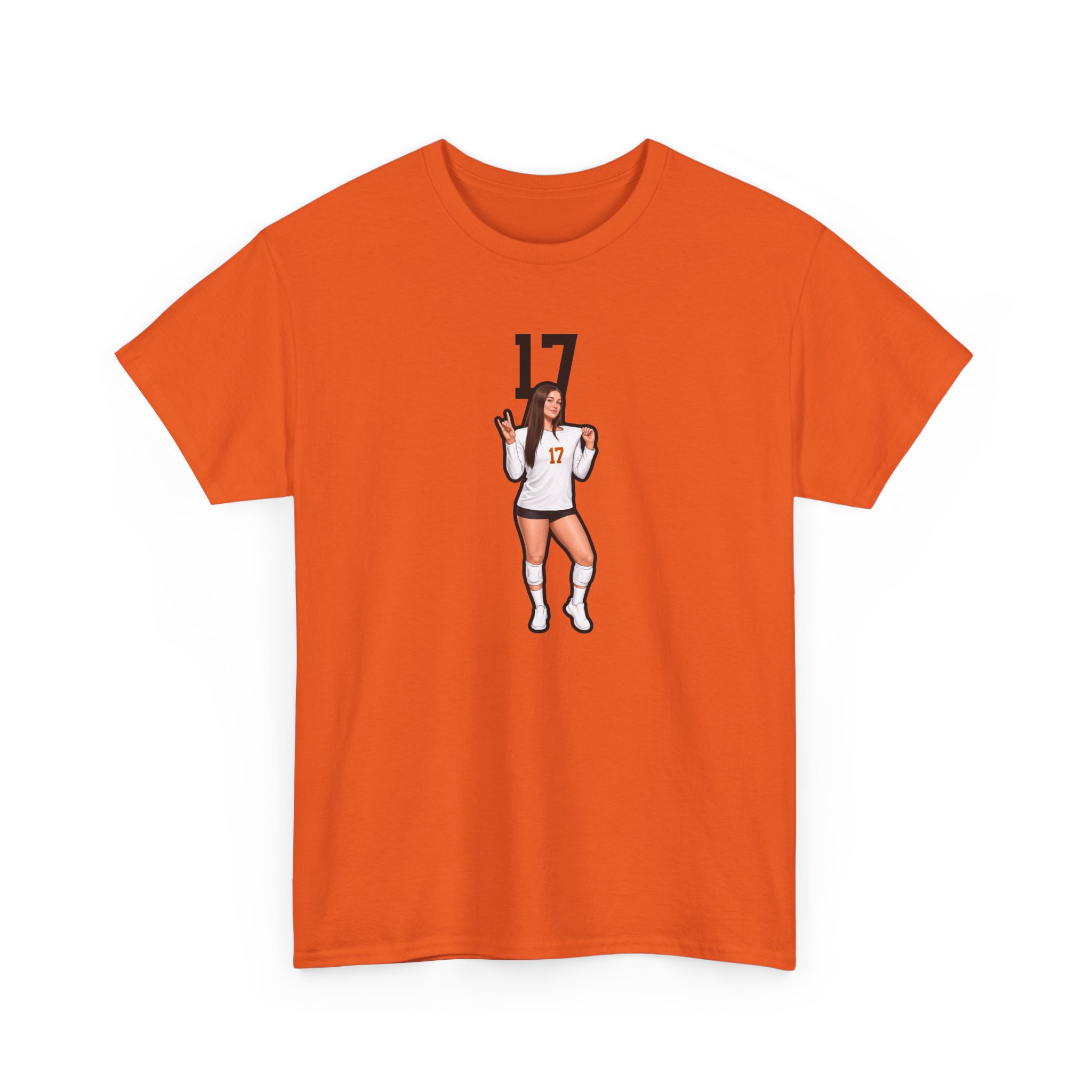 Tee — character_number_top in Orange