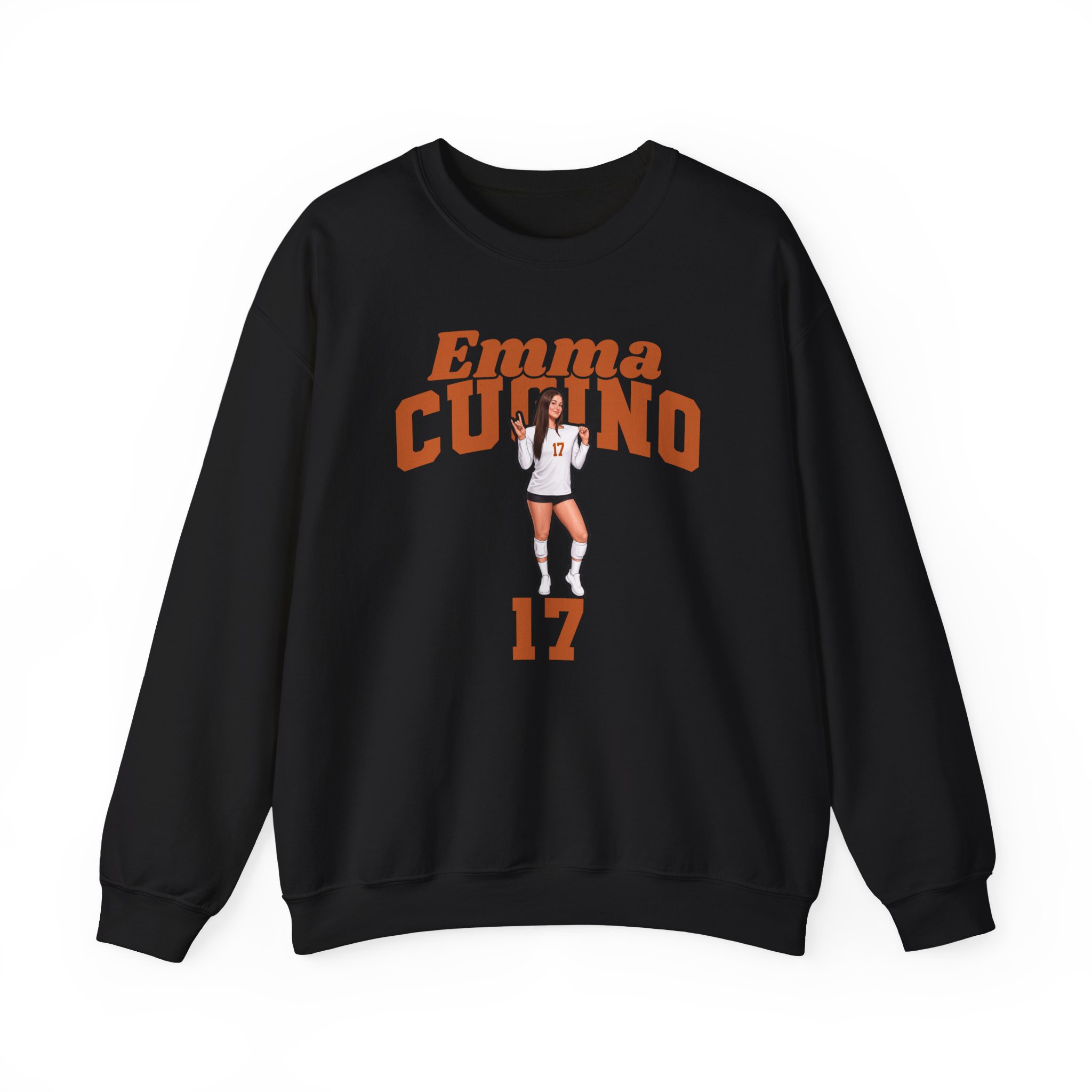 Crewneck Sweatshirt — character_signature_arch in Black