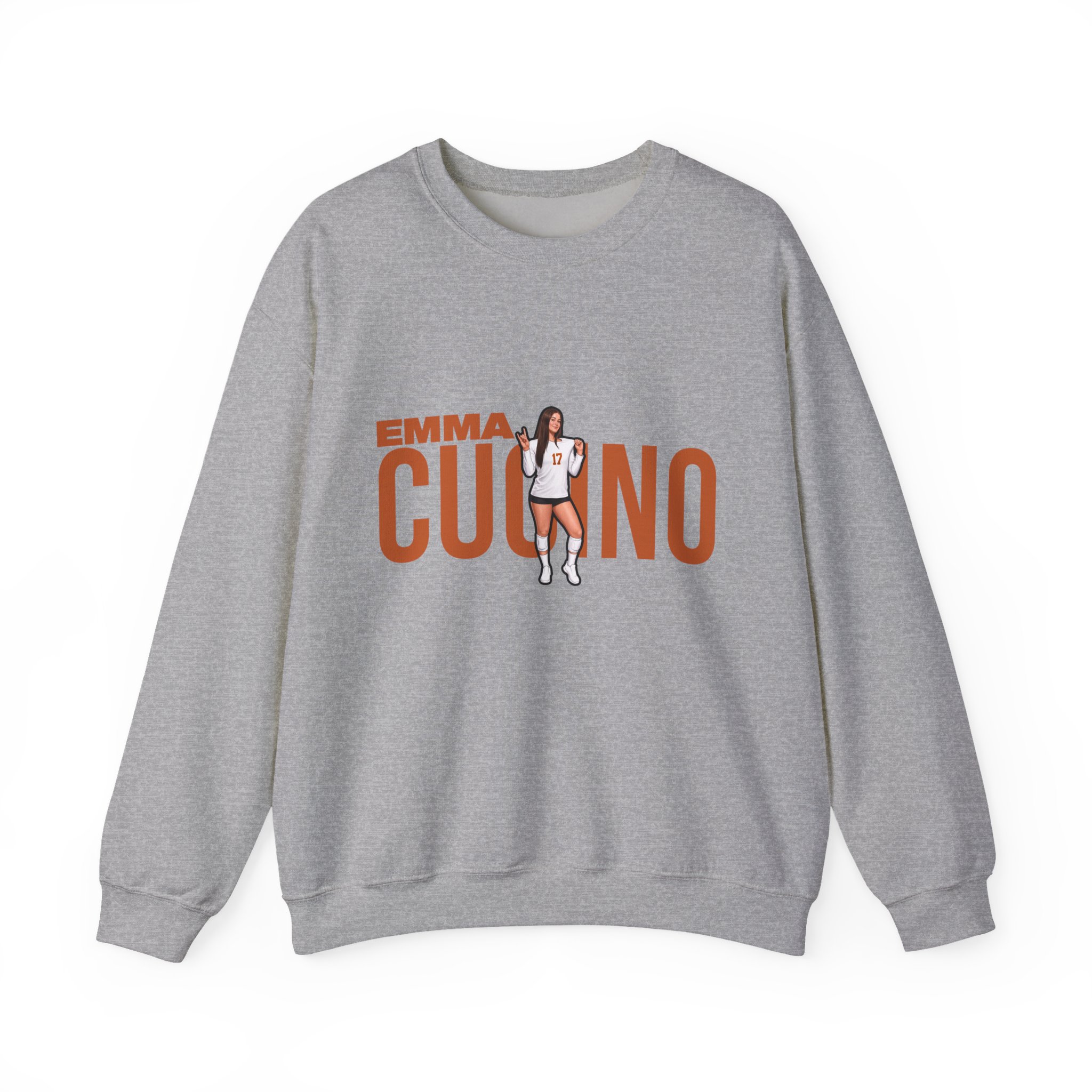 Crewneck Sweatshirt — character_player_name in Grey