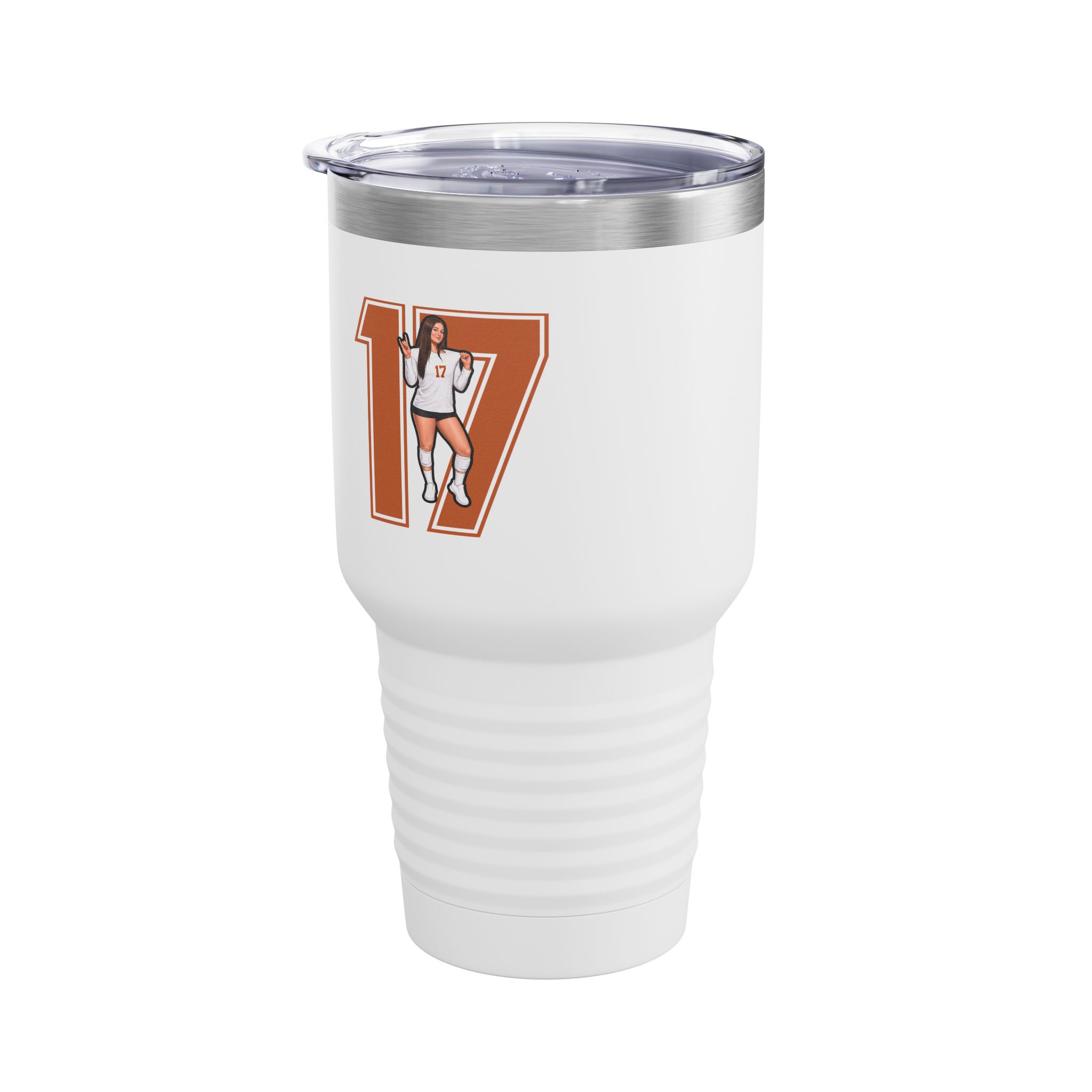30oz Tumbler — character_number in White