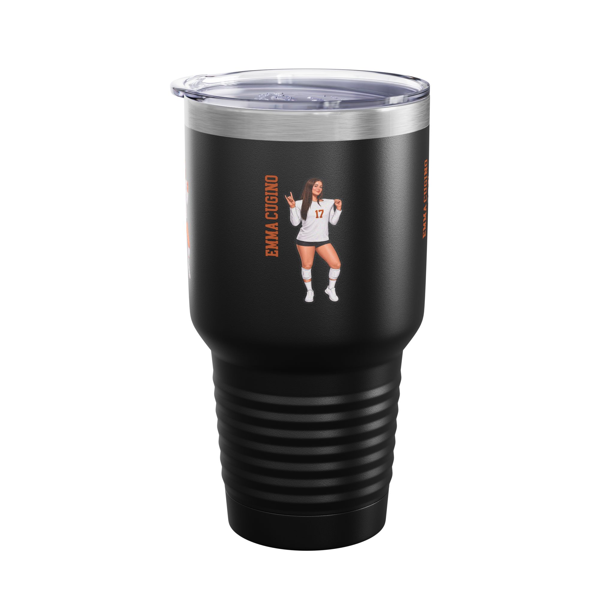 30oz Tumbler — character_name_vertical in Black