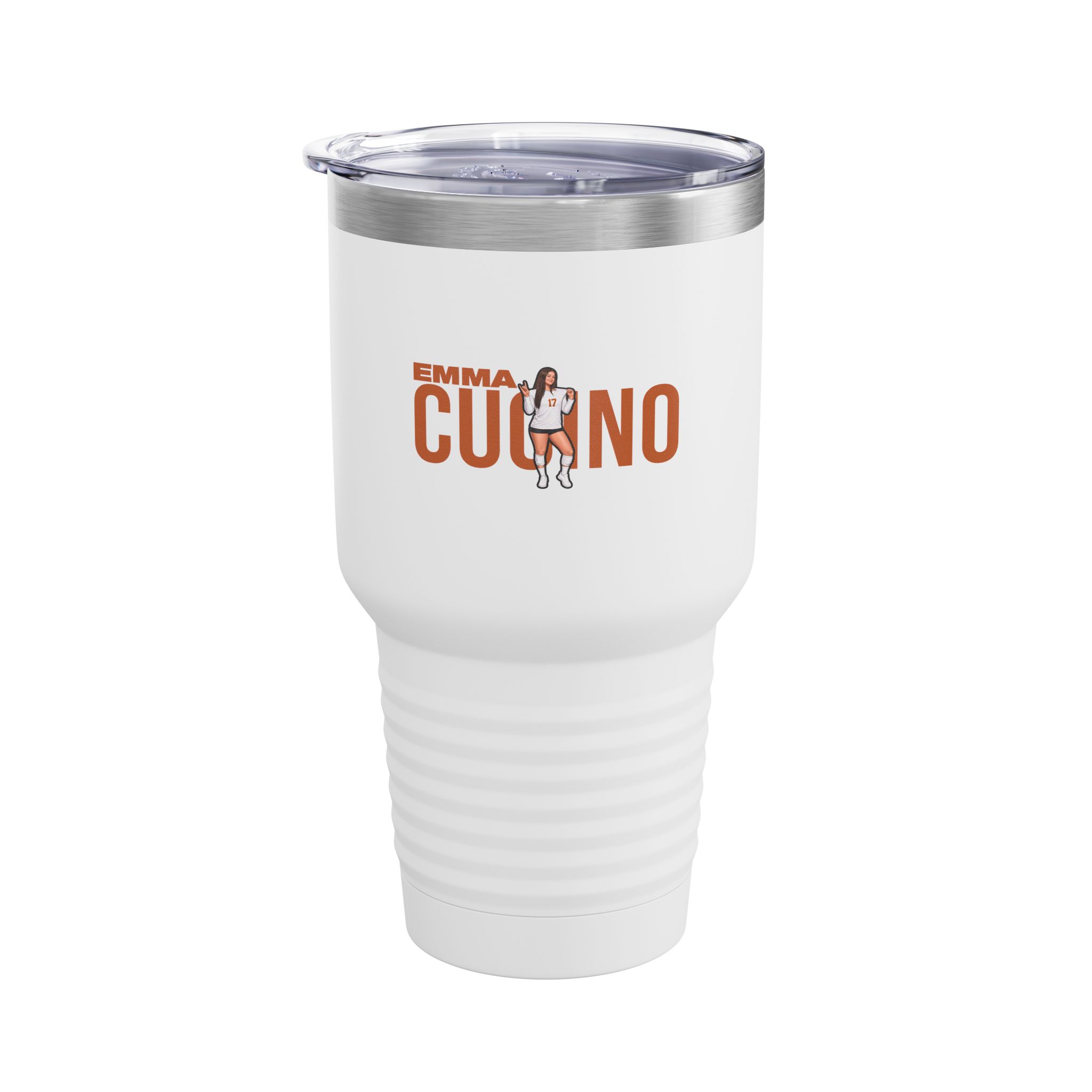 30oz Tumbler — character_player_name in White