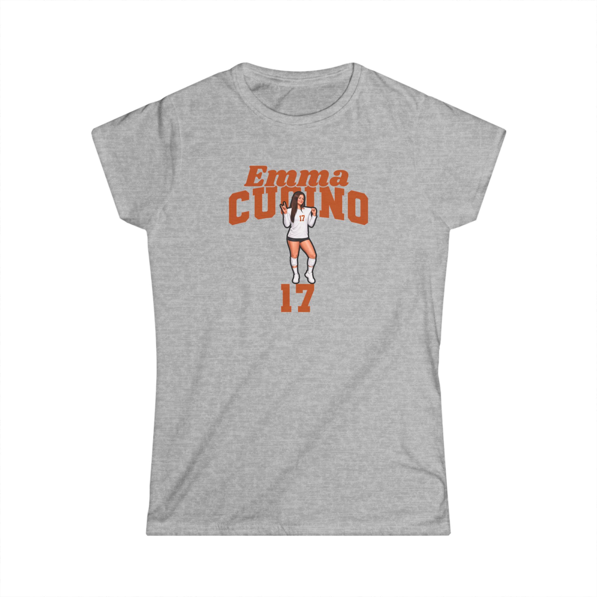 Women's Softstyle Tee — character_signature_arch in Grey